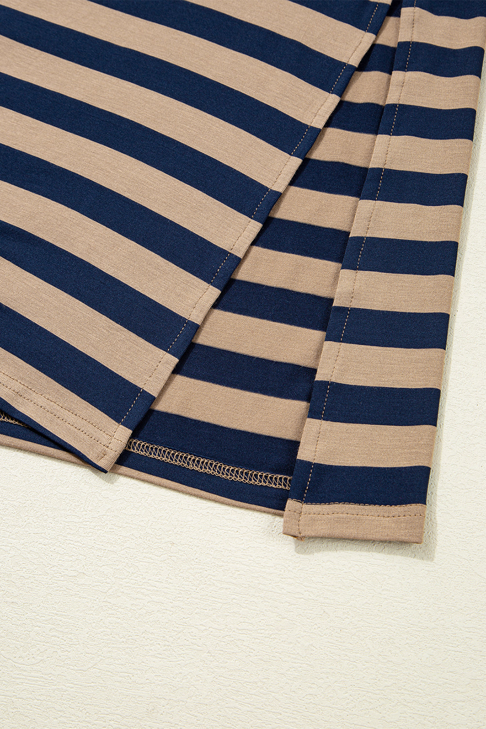 Black Stripe Print V Neck Maxi Dress With Side Splits-TOPS / DRESSES-[Adult]-[Female]-2022 Online Blue Zone Planet