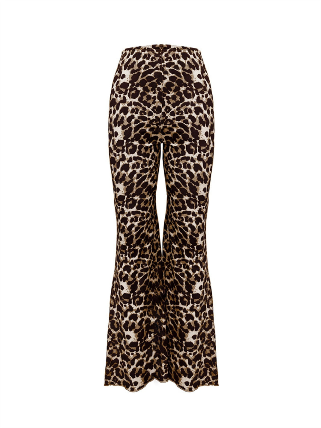 Leopard Flare Pants-BOTTOMS SIZES SMALL MEDIUM LARGE-[Adult]-[Female]-2022 Online Blue Zone Planet