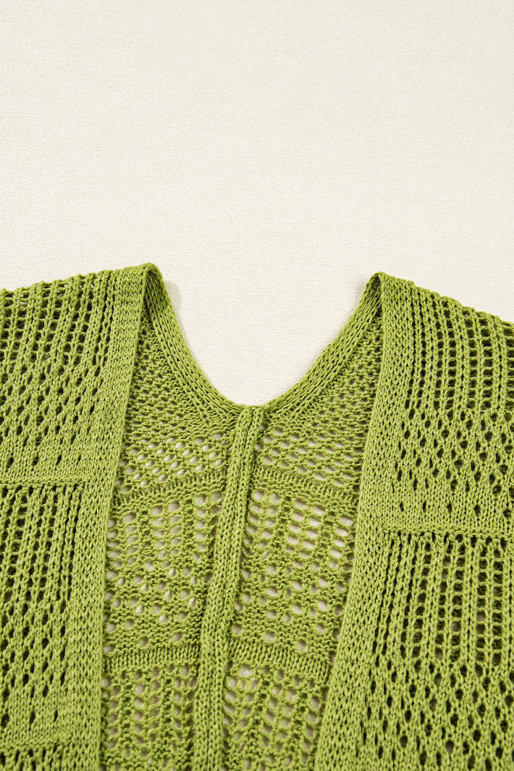 Spinach Green Oversize Crochet Knit Open Cardigan-Sweaters & Cardigans/Cardigans-[Adult]-[Female]-2022 Online Blue Zone Planet