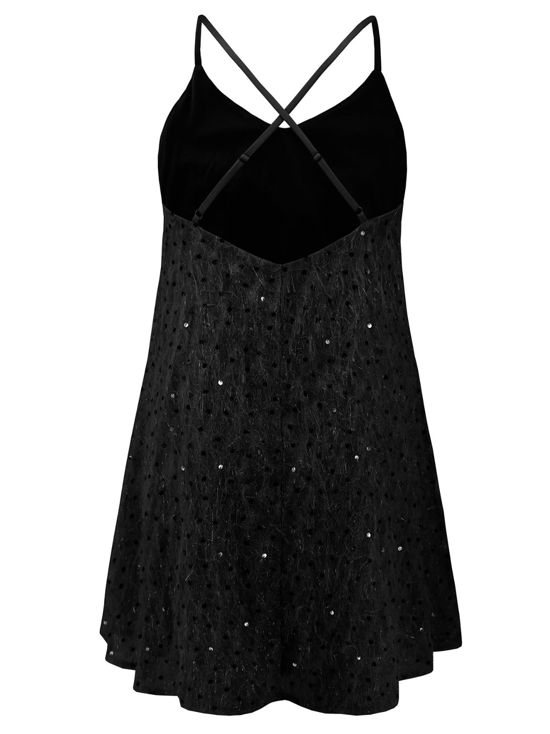 Sequin V-Neck Mini Cami Dress-TOPS / DRESSES-[Adult]-[Female]-2022 Online Blue Zone Planet