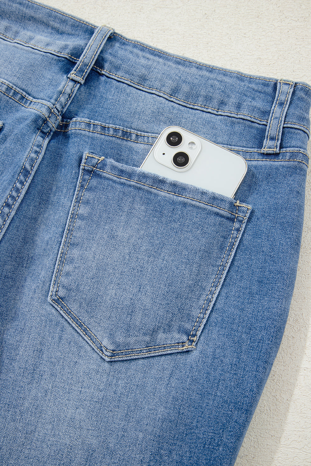 Ashleigh Blue Cut out Side Frayed Hemline Flare Jeans-Bottoms/Jeans-[Adult]-[Female]-2022 Online Blue Zone Planet