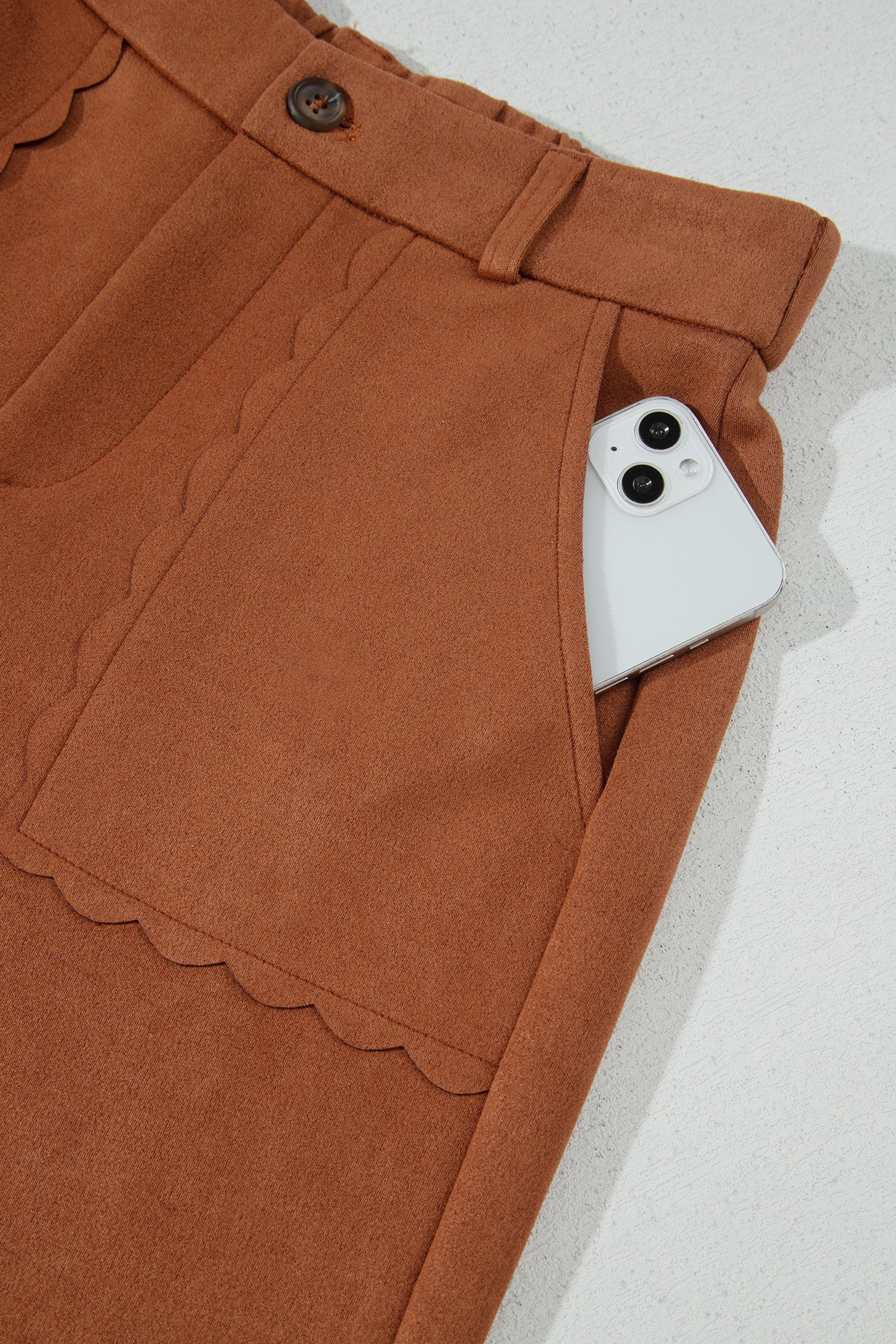 Thai Curry Scalloped Edge Pocket Full-Length Pant-Bottoms/Pants & Culotte-[Adult]-[Female]-2022 Online Blue Zone Planet
