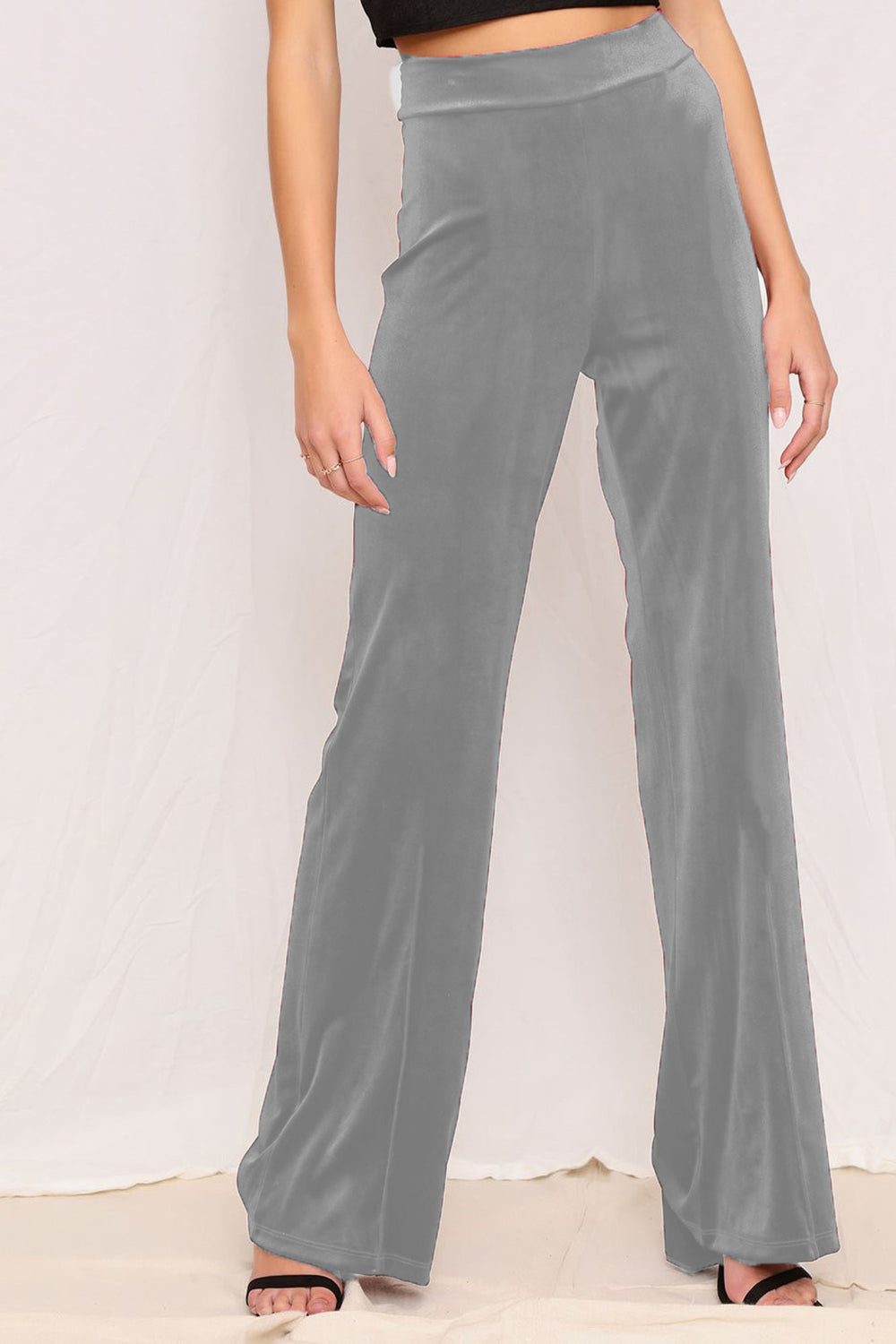 Full Size High Waist Pants-BOTTOMS SIZES SMALL MEDIUM LARGE-[Adult]-[Female]-Gray-S-2022 Online Blue Zone Planet