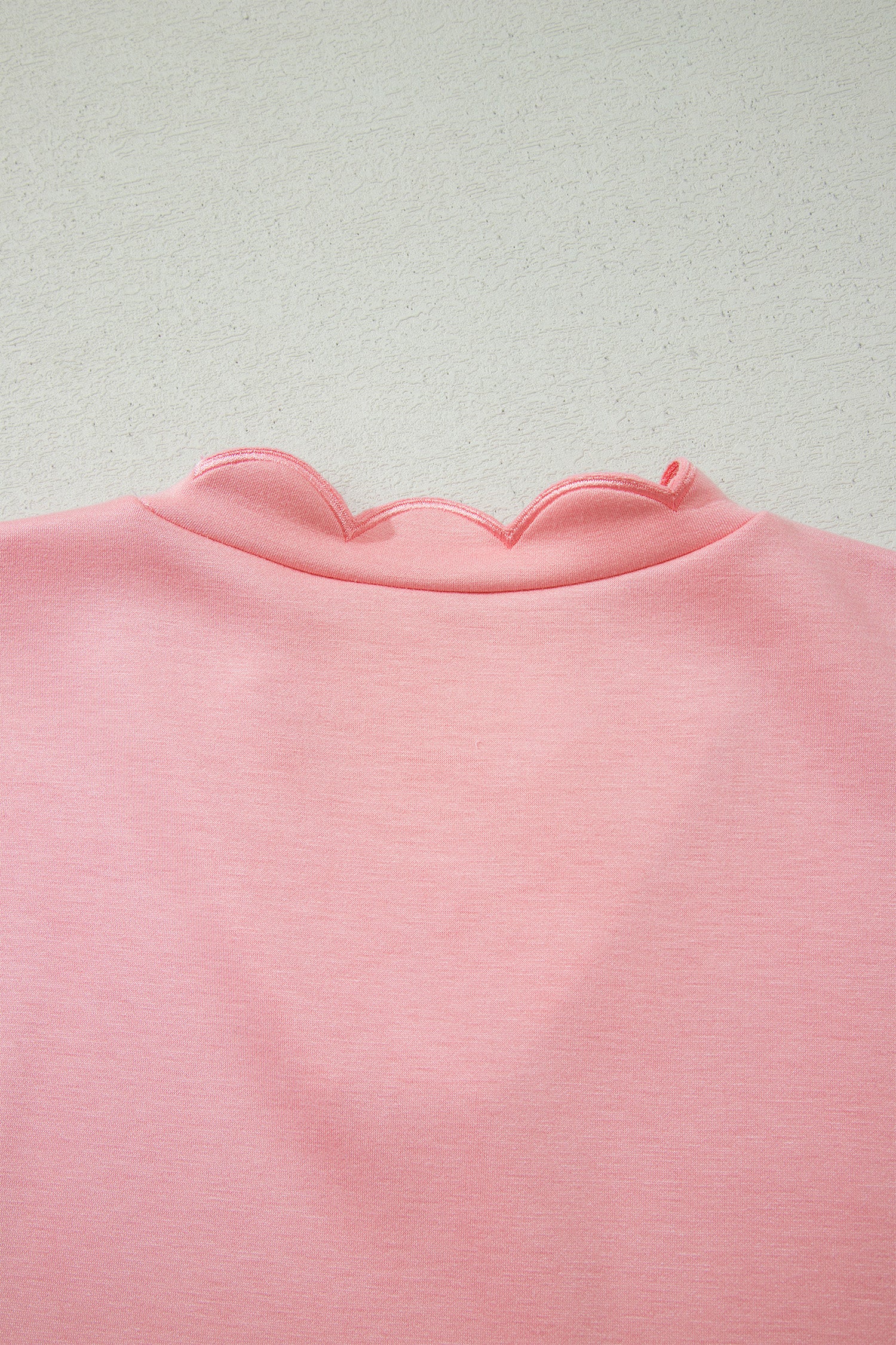 Gossamer Pink Scalloped V Neck Dolman Oversize Top Drawstring Short Set-Two Piece Sets/Short Sets-[Adult]-[Female]-2022 Online Blue Zone Planet