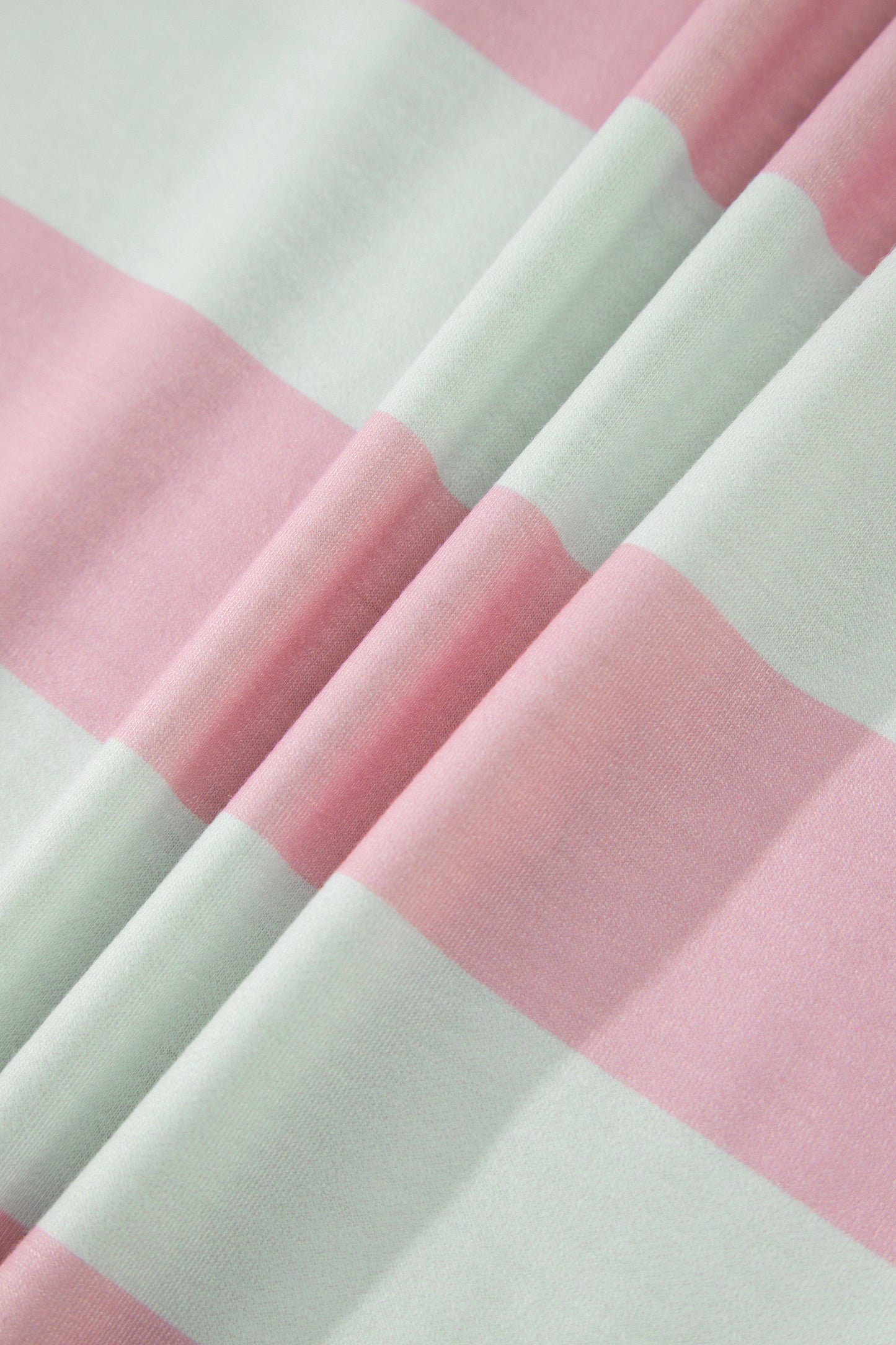 Pink Stripe Exposed Seam Ribbed Patchwork Oversized Tee-Tops/Tops & Tees-[Adult]-[Female]-2022 Online Blue Zone Planet