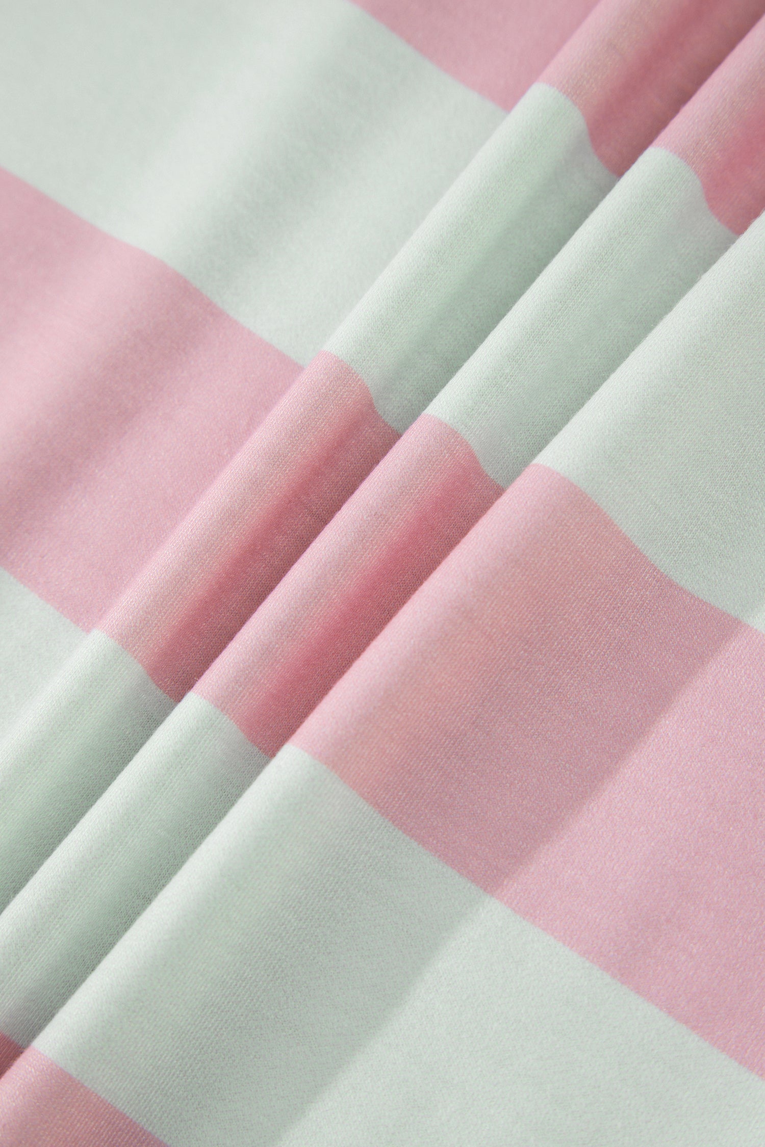 Pink Stripe Exposed Seam Ribbed Patchwork Oversized Tee-Tops/Tops & Tees-[Adult]-[Female]-2022 Online Blue Zone Planet