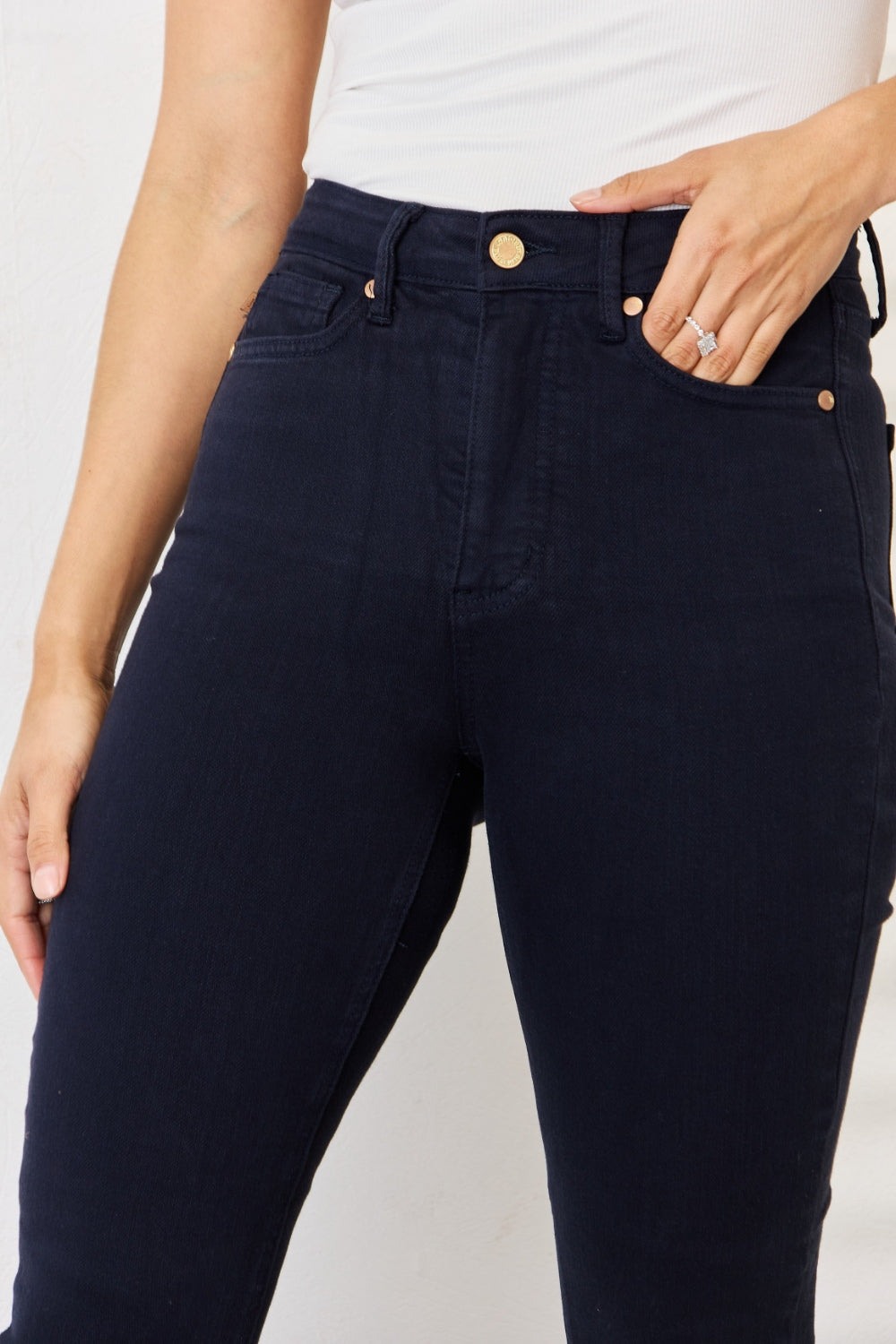 Judy Blue Full Size Garment Dyed Tummy Control Skinny Jeans-BOTTOM SIZES SMALL MEDIUM LARGE-[Adult]-[Female]-2022 Online Blue Zone Planet