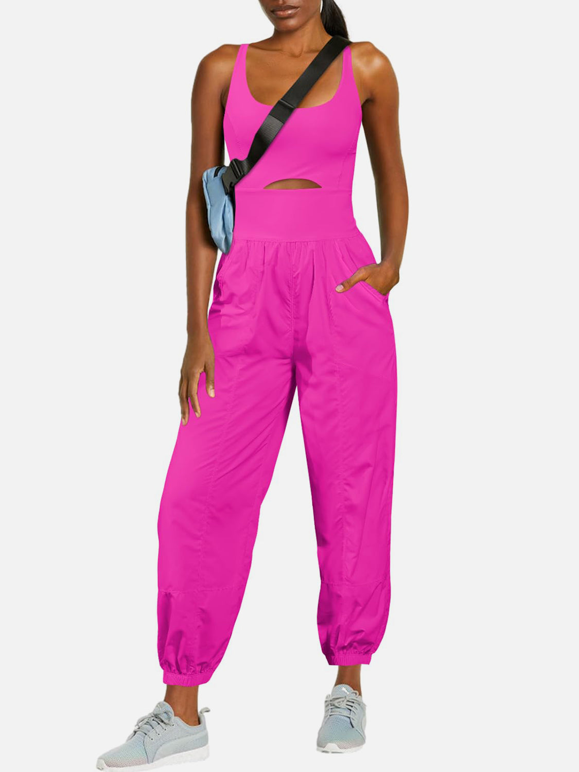 Cutout Scoop Neck Wide Strap Jumpsuit-TOPS / DRESSES-[Adult]-[Female]-2022 Online Blue Zone Planet