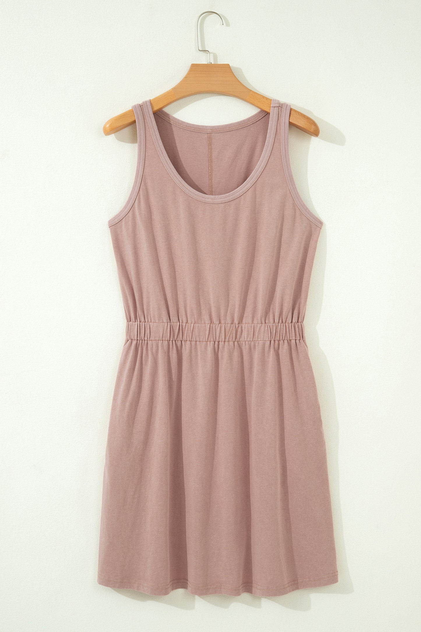 Ashleigh Blue Mineral Wash U Neck Elastic Waist Sleeveless Mini Dress-TOPS / DRESSES-[Adult]-[Female]-2022 Online Blue Zone Planet
