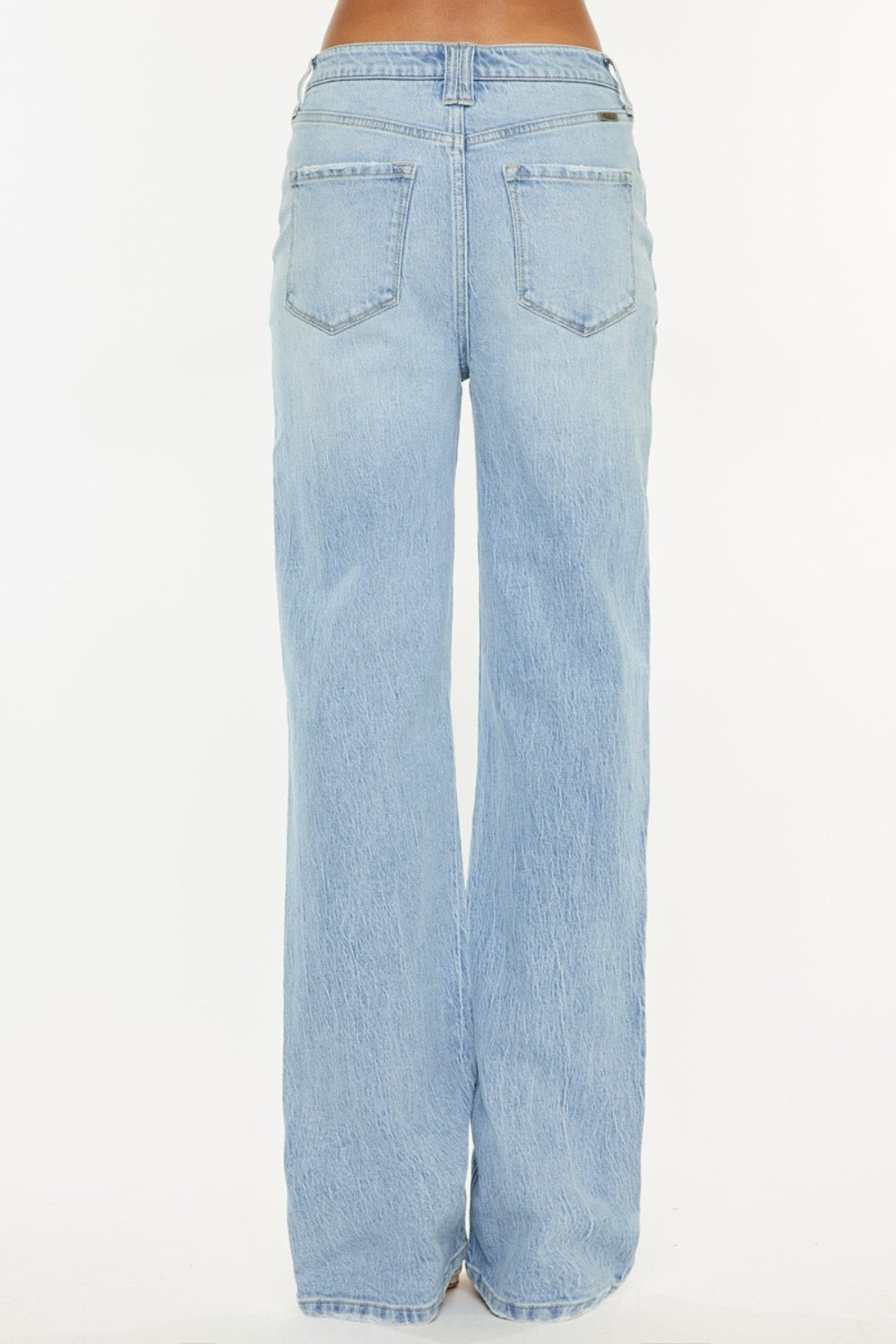 Kancan Distressed High Waist Straight Jeans-TOPS / DRESSES-[Adult]-[Female]-2022 Online Blue Zone Planet