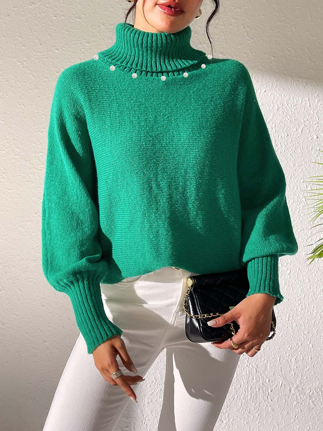 Turtleneck Long Sleeve Sweater-TOPS / DRESSES-[Adult]-[Female]-2022 Online Blue Zone Planet