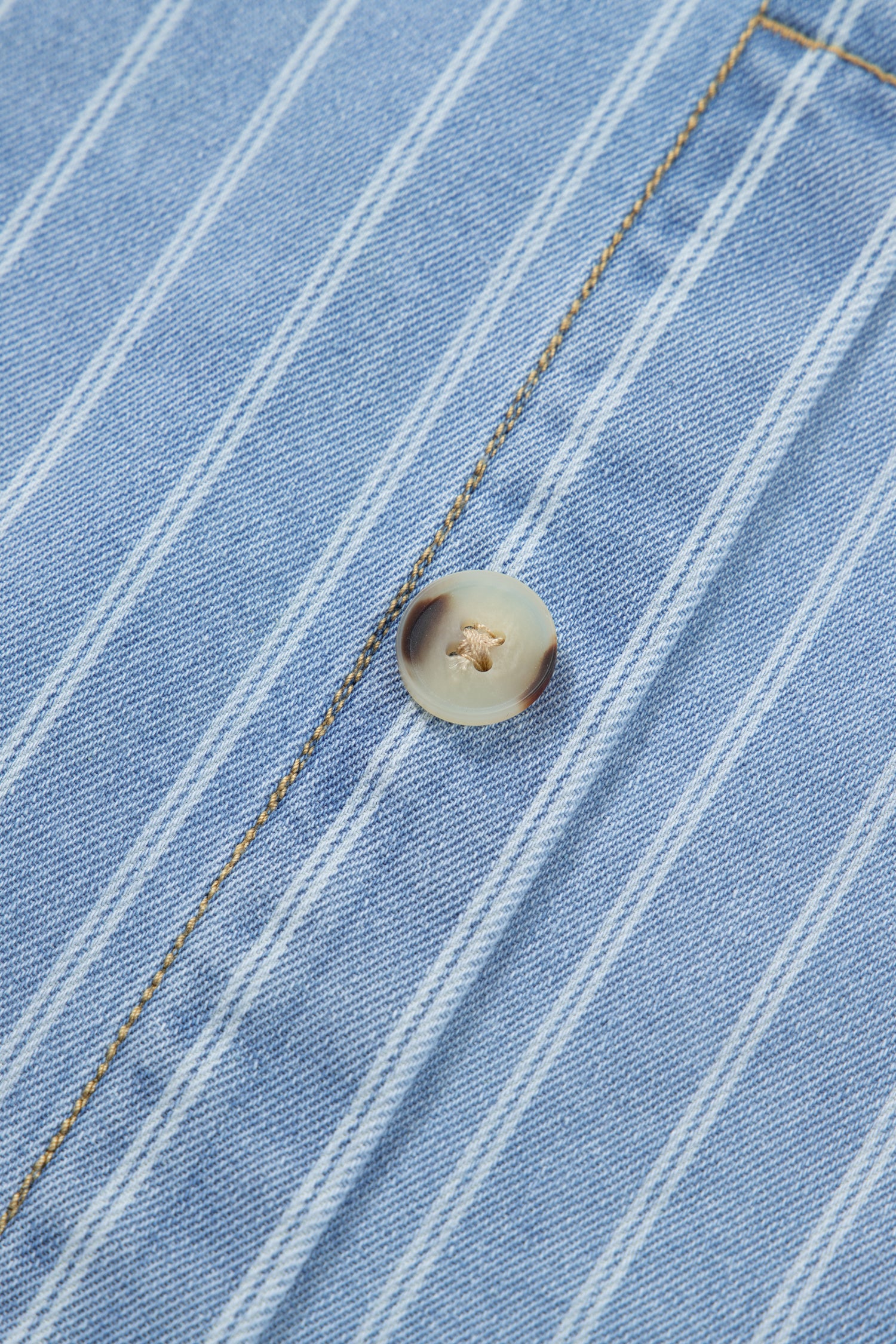 Sky Blue Stripe Buttoned Back T-Shirt Denim Mini Dress-TOPS / DRESSES-[Adult]-[Female]-2022 Online Blue Zone Planet