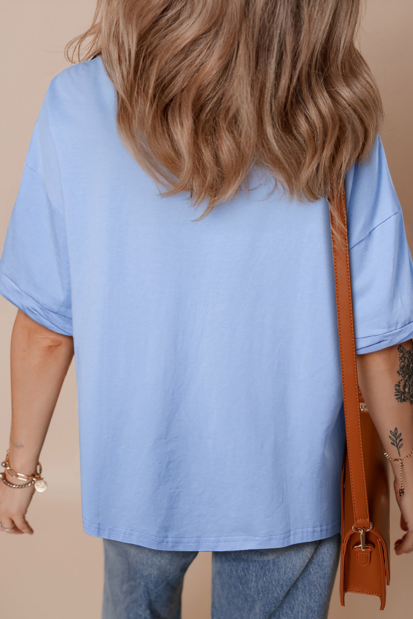 Myosotis America Fashion Print Relaxed T Shirt-Graphic/Graphic Tees-[Adult]-[Female]-2022 Online Blue Zone Planet