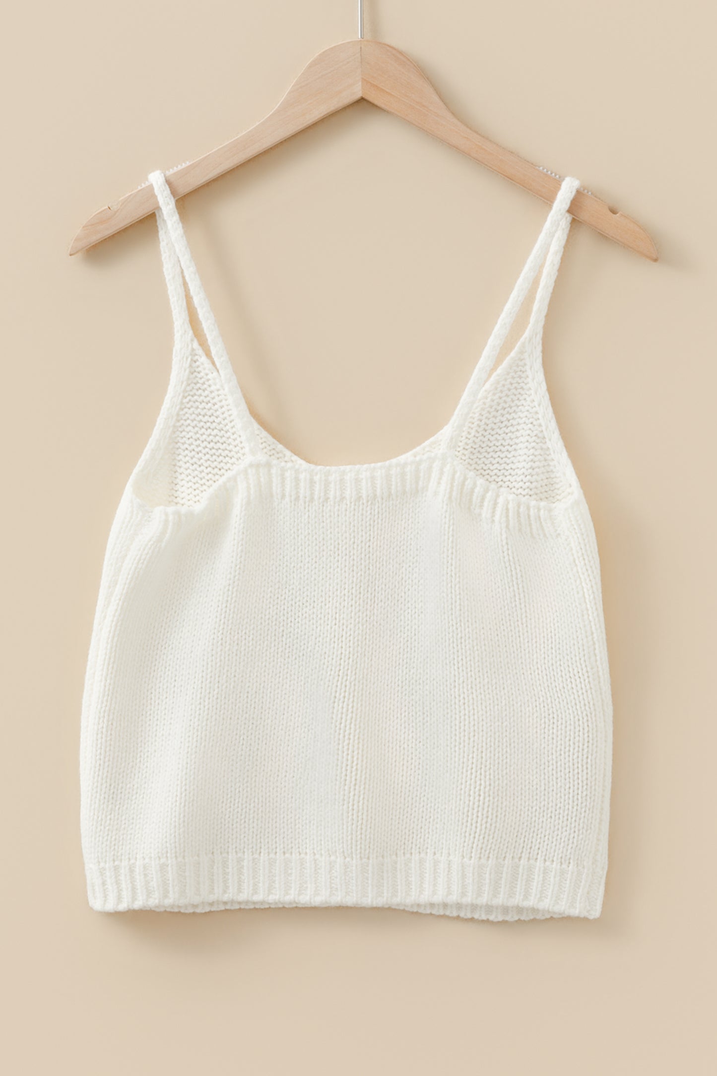 White 3d Flower Spaghetti Straps Sweater Vest-TOPS / DRESSES-[Adult]-[Female]-2022 Online Blue Zone Planet