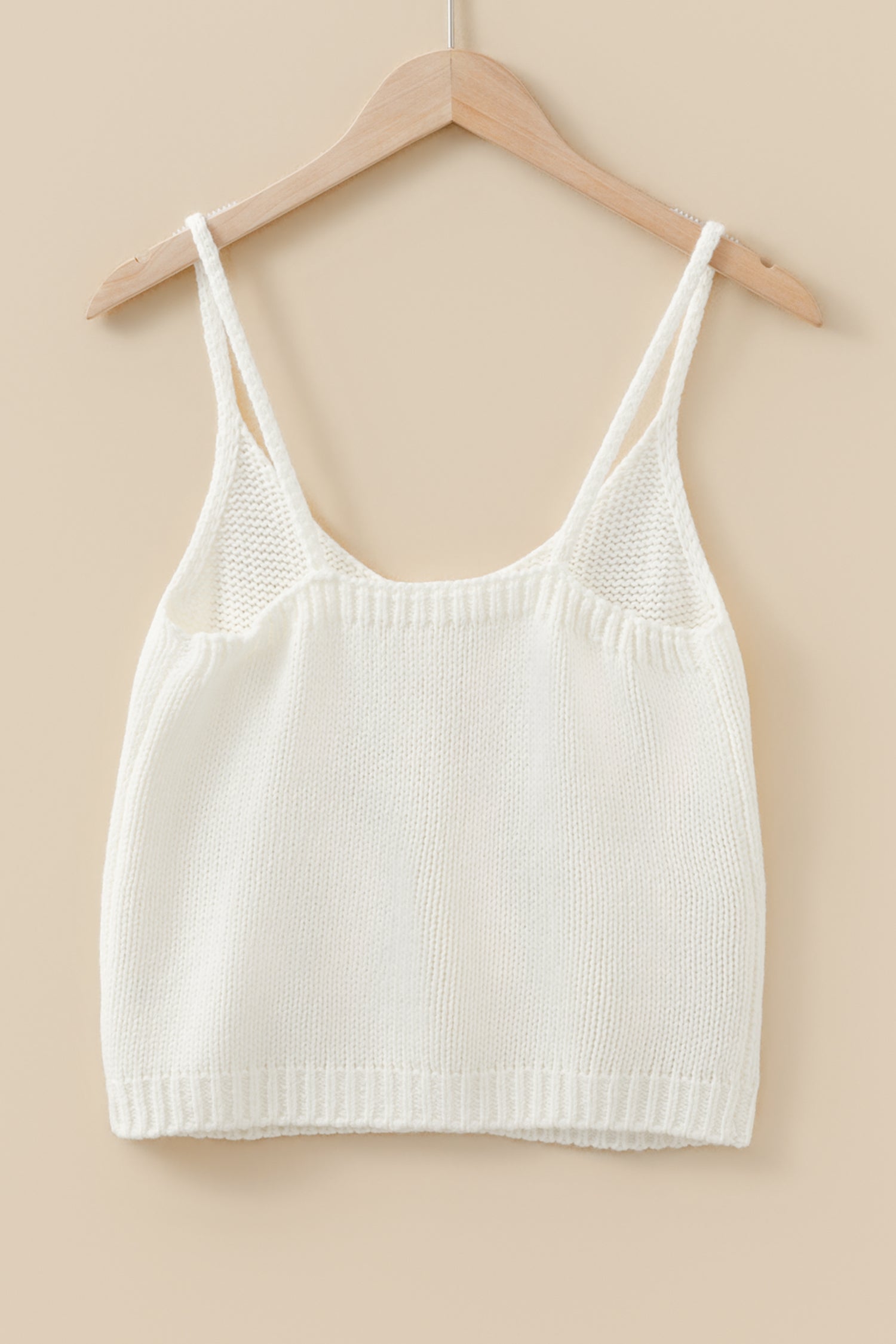 White 3d Flower Spaghetti Straps Sweater Vest-TOPS / DRESSES-[Adult]-[Female]-2022 Online Blue Zone Planet