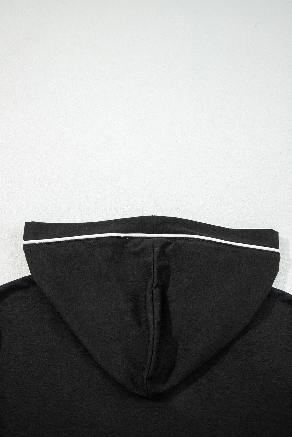 Black Contrast Trim Hooded Lounge Cardigan and Pants Set-Tops / Dresses-[Adult]-[Female]-2022 Online Blue Zone Planet
