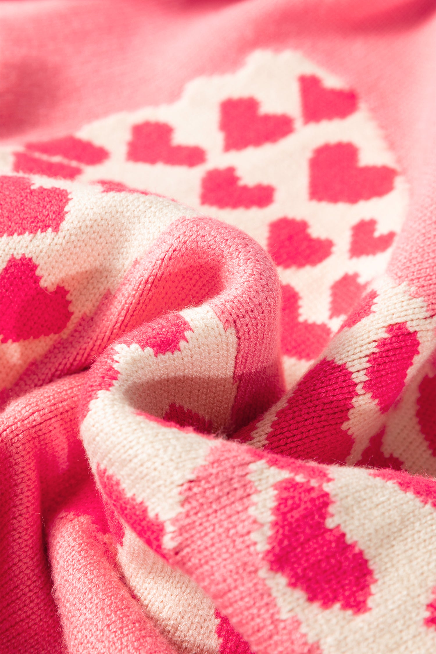 Dusty Pink Heart Bow Graphic Valentine Sweater-TOPS / DRESSES-[Adult]-[Female]-2022 Online Blue Zone Planet