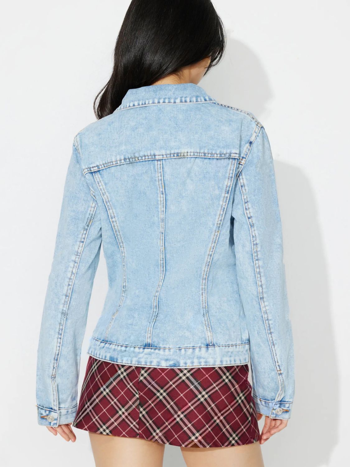 Blue Zone Planet | Button Up Long Sleeve Denim Shacket-TOPS / DRESSES-[Adult]-[Female]-2022 Online Blue Zone Planet