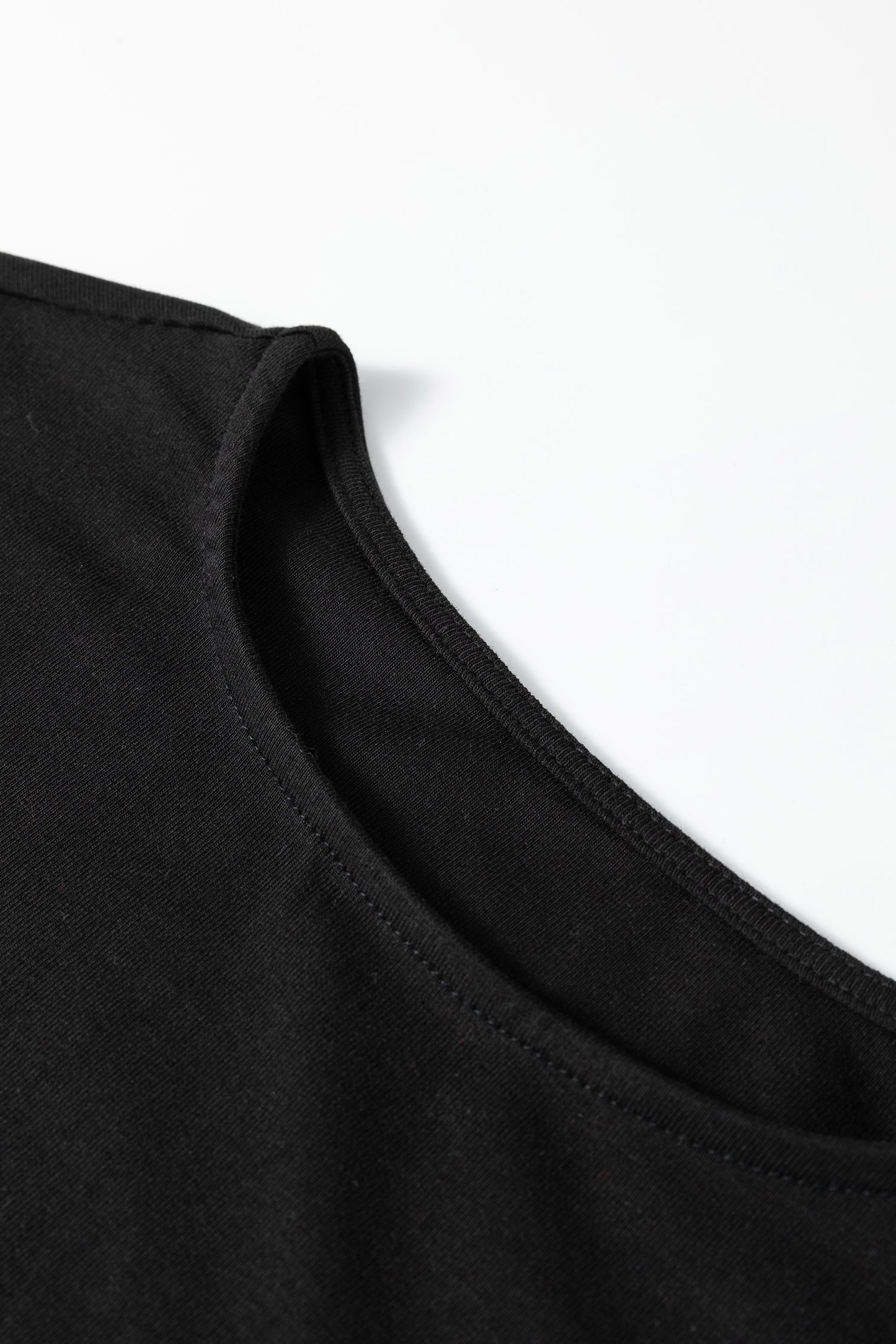 Black Short Sleeve Knit Top Patchwork Pleated Long Dress-TOPS / DRESSES-[Adult]-[Female]-2022 Online Blue Zone Planet