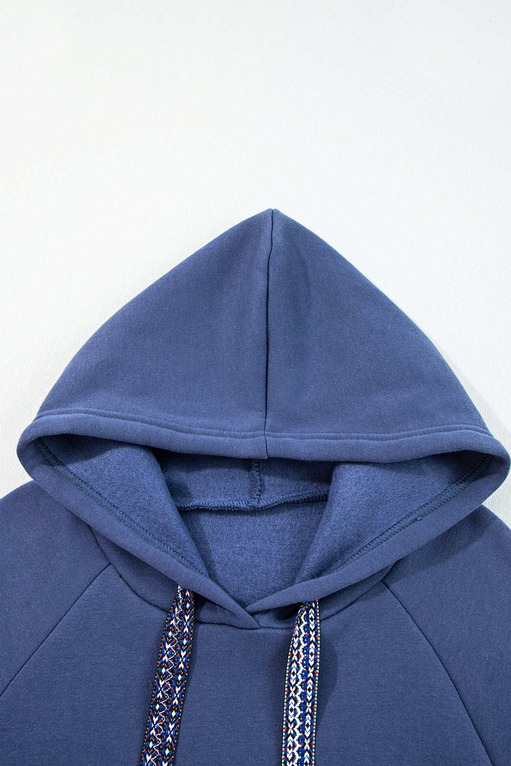 Dirty blue Fleece Lined Adjustable Drawstring Oversize Tunic Hoodie-Tops / Dresses-[Adult]-[Female]-2022 Online Blue Zone Planet