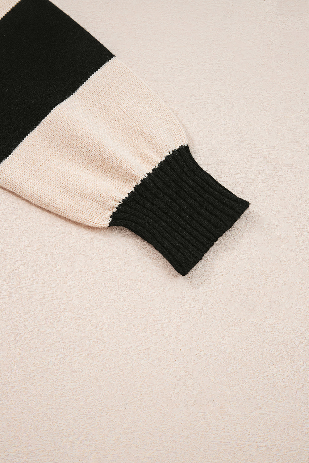 Black Stripe Two in One Knitted Top High Waist Splicing Hem Sweater Dress-TOPS / DRESSES-[Adult]-[Female]-2022 Online Blue Zone Planet