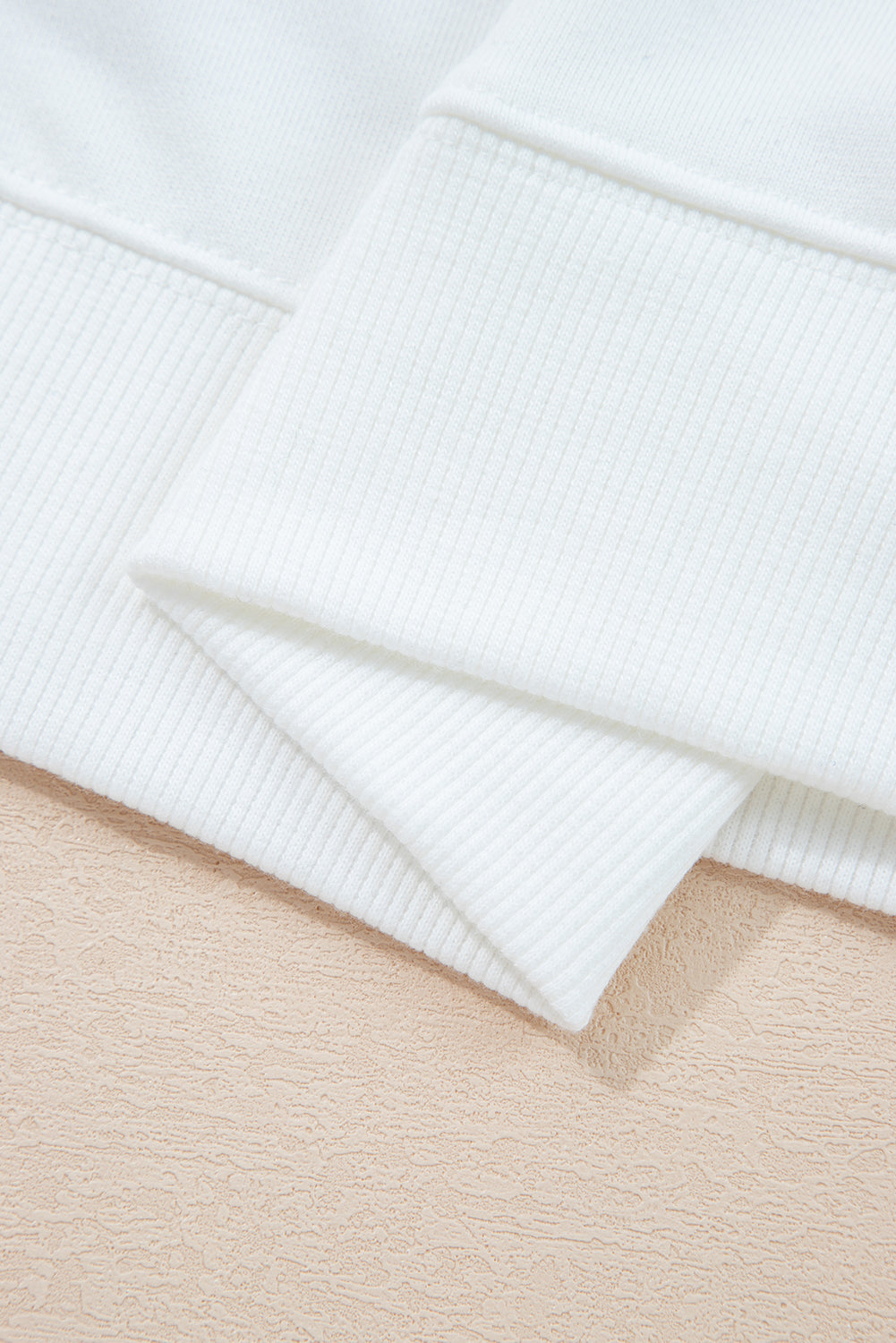 White Varsity Striped Detail Drop Shoulder Oversized Sweatshirt-Tops/Sweatshirts & Hoodies-[Adult]-[Female]-2022 Online Blue Zone Planet