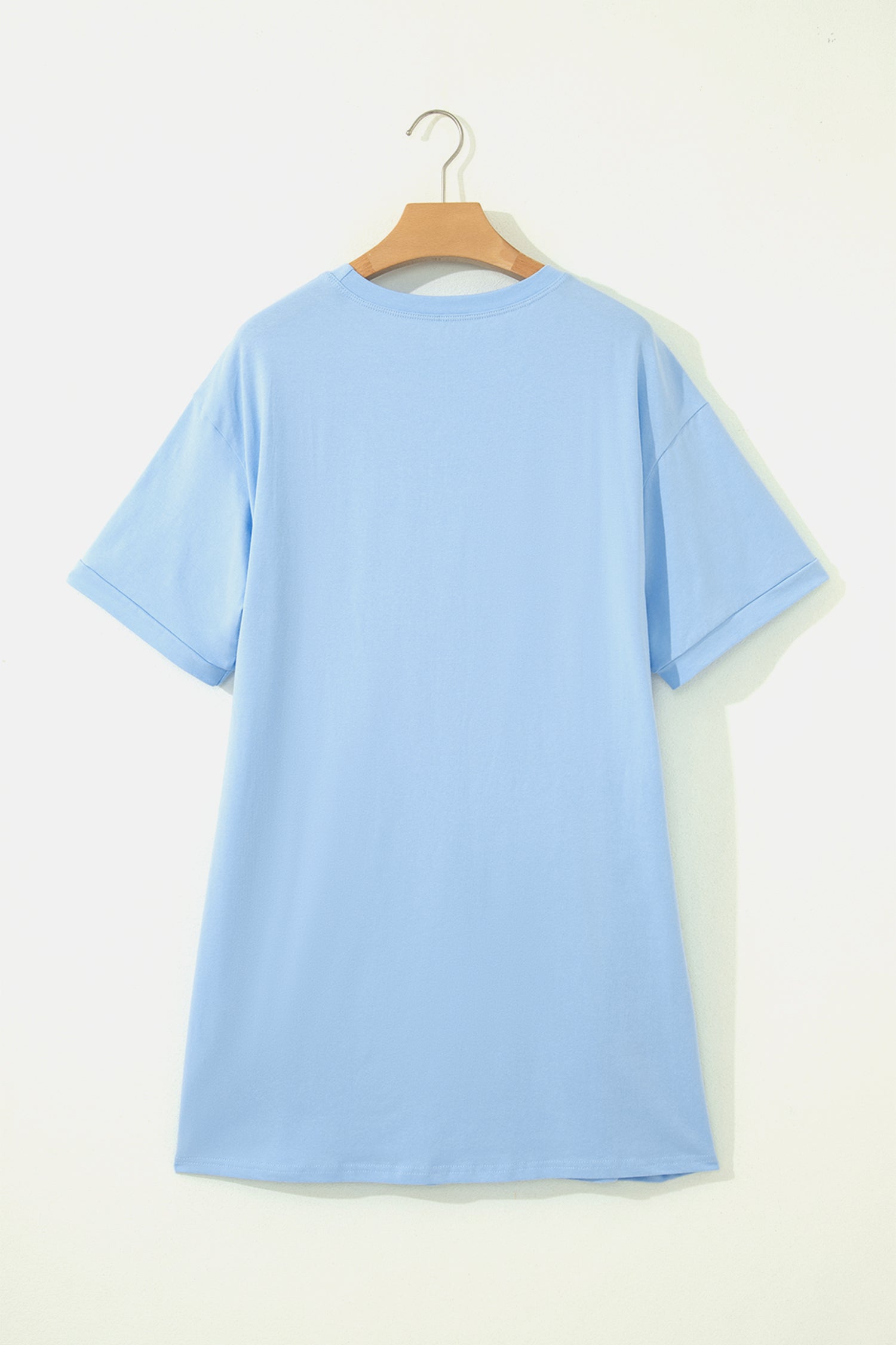 Beau Blue Patriotic Big Bow Stitched T Shift Mini Dress-TOPS / DRESSES-[Adult]-[Female]-2022 Online Blue Zone Planet