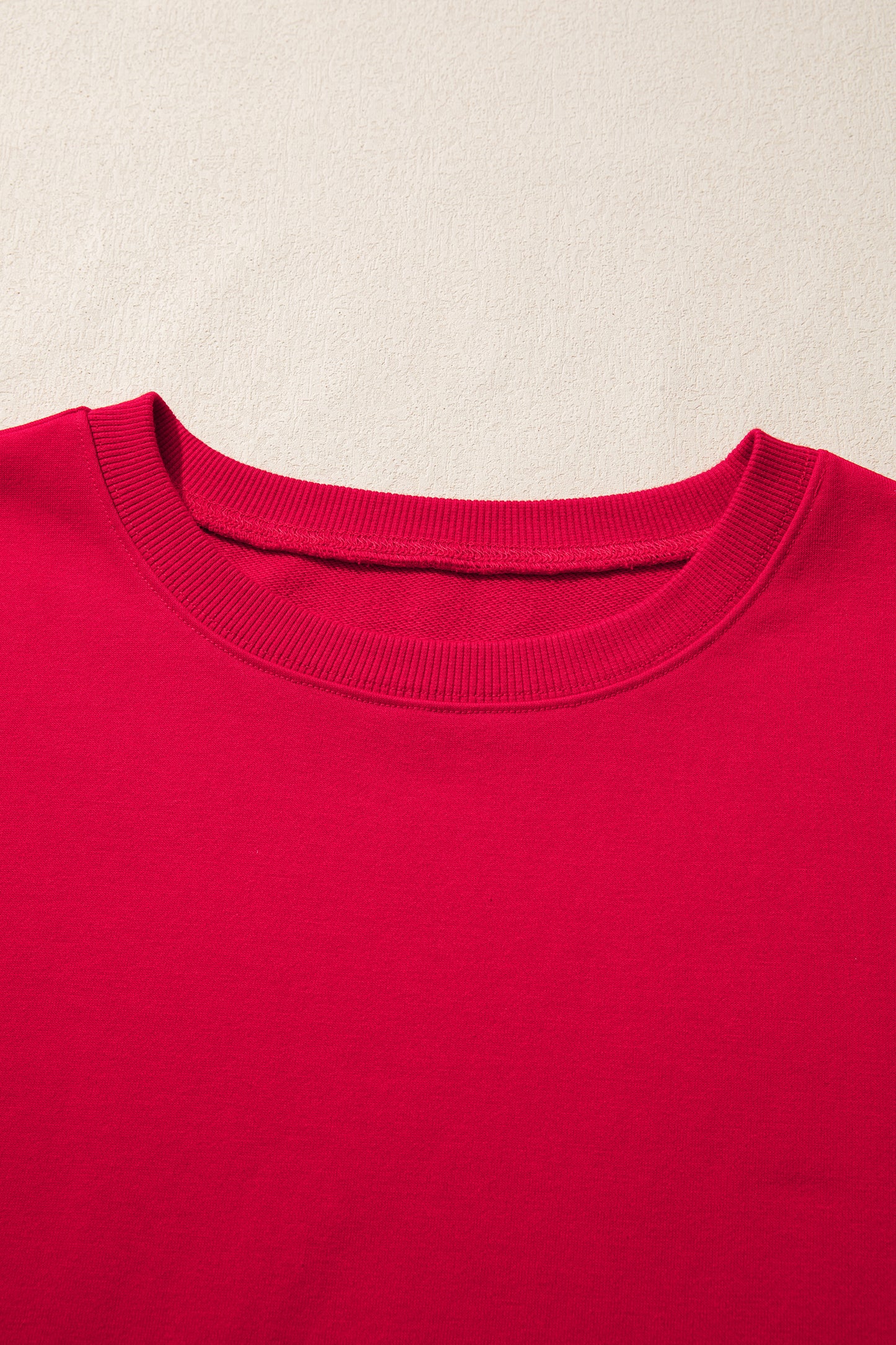 Fiery Red Striped Patchwork Sleeve Colorblock Sweatshirt-Tops/Sweatshirts & Hoodies-[Adult]-[Female]-2022 Online Blue Zone Planet