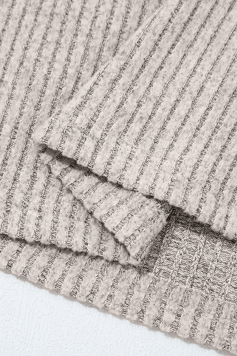 Gray Morn Ribbed Short Sleeve V Neck Colorblock Bow Back Top-Tops/Tops & Tees-[Adult]-[Female]-2022 Online Blue Zone Planet