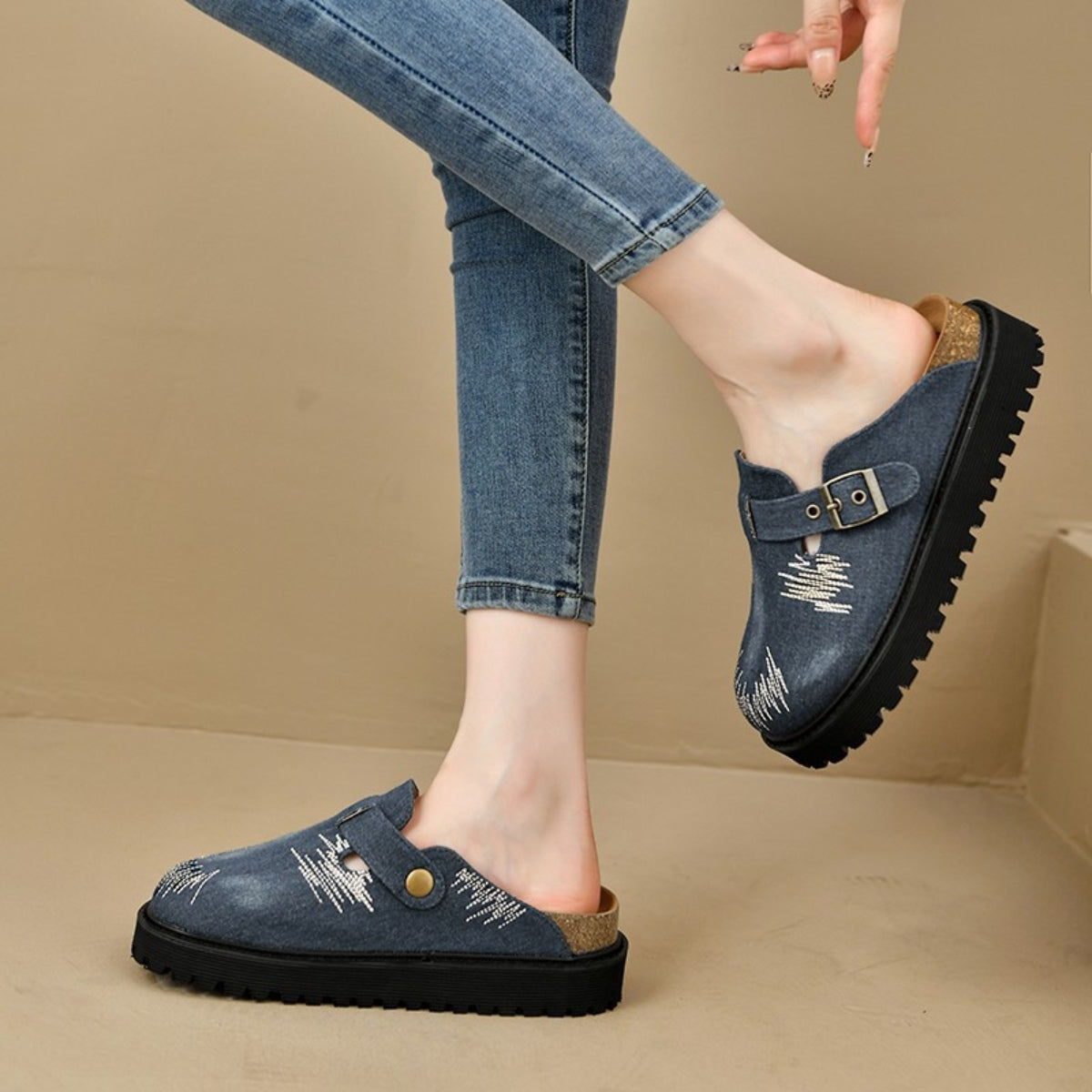 Blue Zone Planet | Round Toe Platform Loafers-SNEAKERS-[Adult]-[Female]-2022 Online Blue Zone Planet