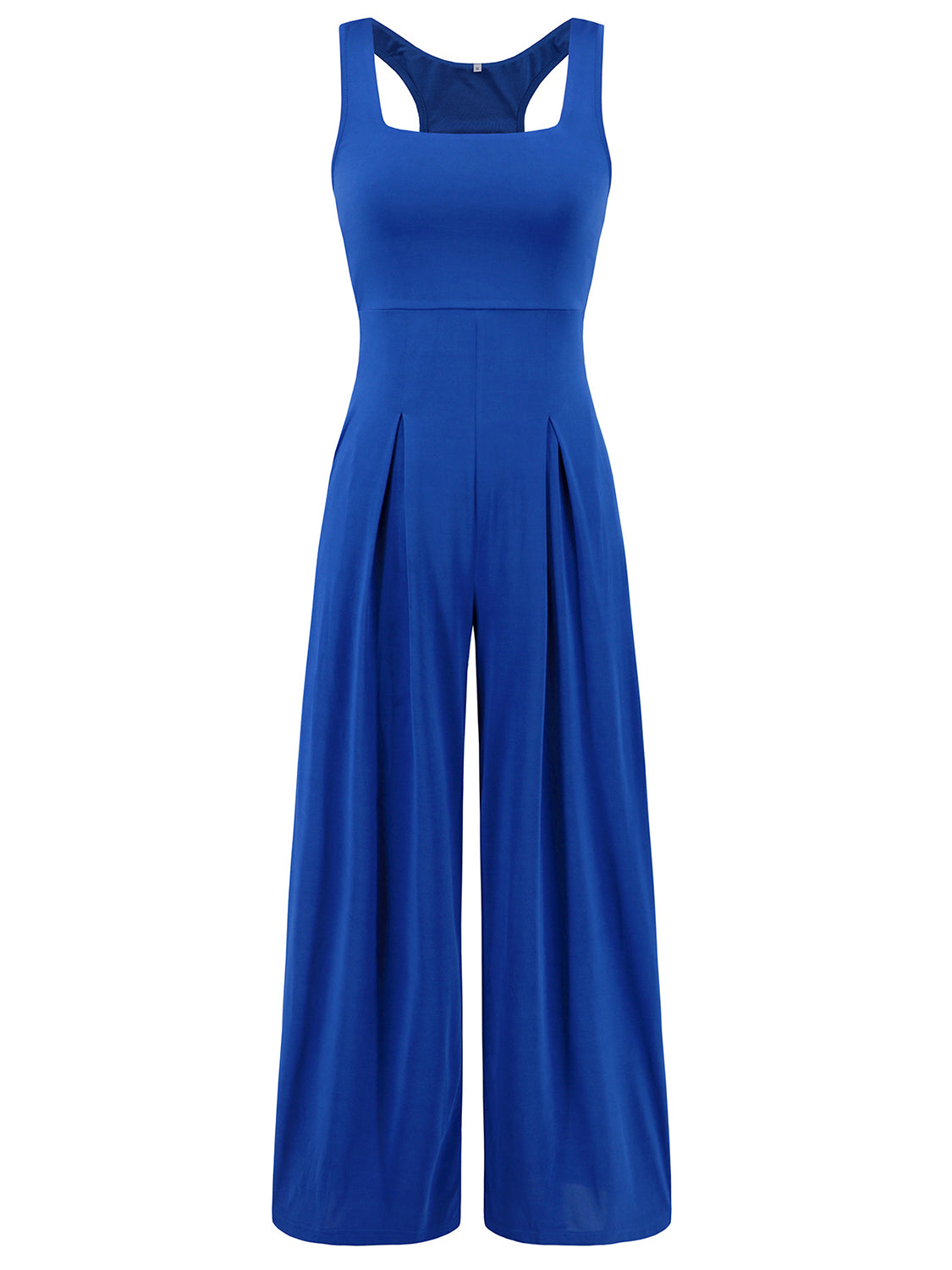 Square Neck Wide Strap Jumpsuit-[Adult]-[Female]-2022 Online Blue Zone Planet