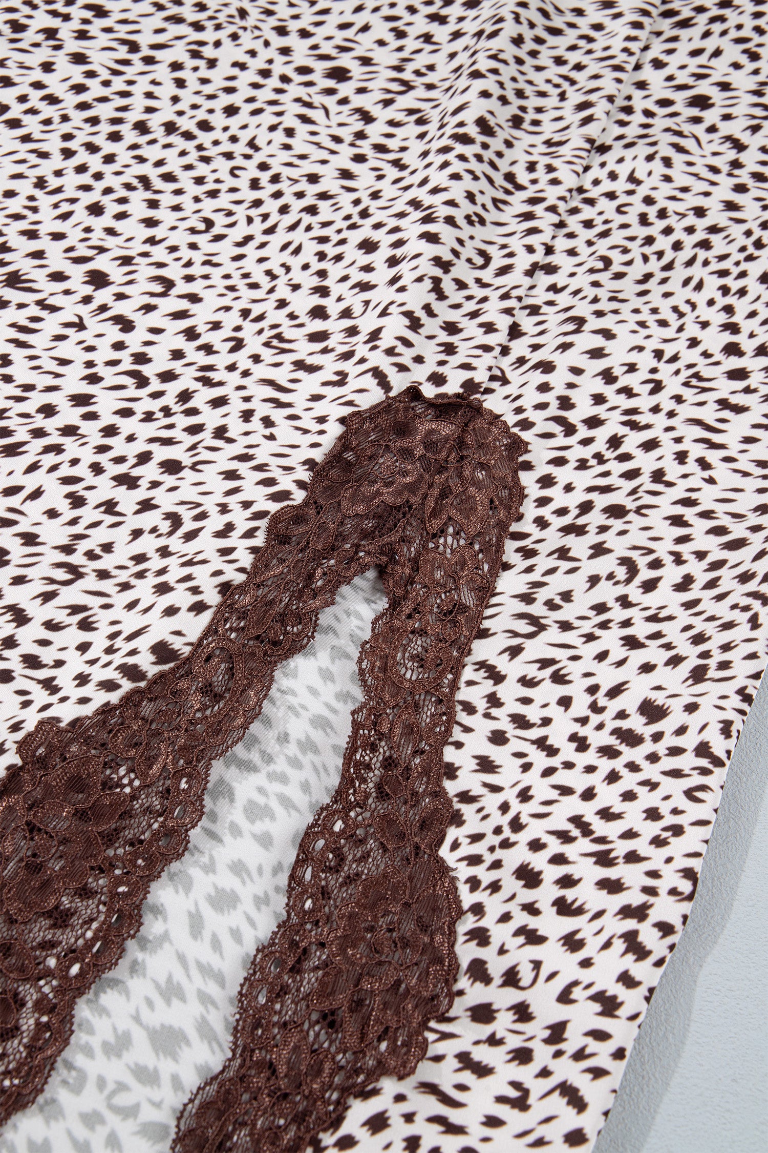 Brown Cheetah Print Trim Split Long Western Skirt-Bottoms/Skirts & Petticoat-[Adult]-[Female]-2022 Online Blue Zone Planet