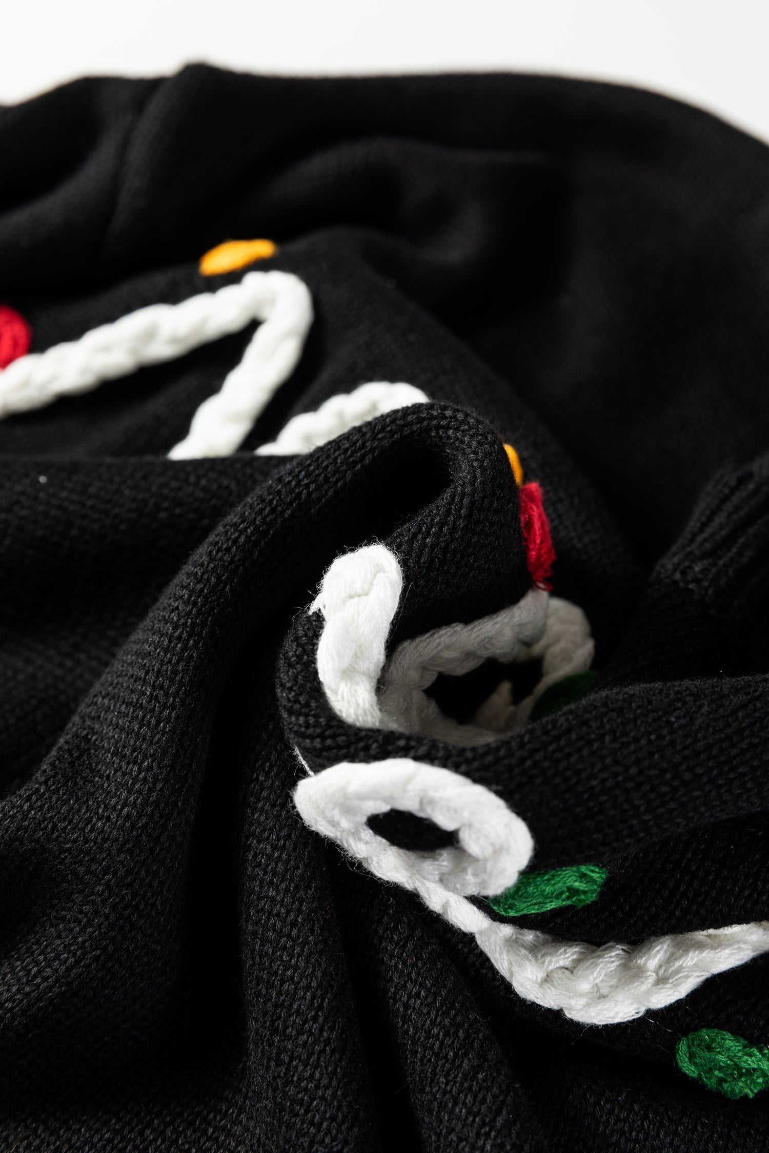 Black Merry Colorful Dot Detail Christmas Drop Shoulder Sweater-Sweaters & Cardigans/Sweaters-[Adult]-[Female]-2022 Online Blue Zone Planet