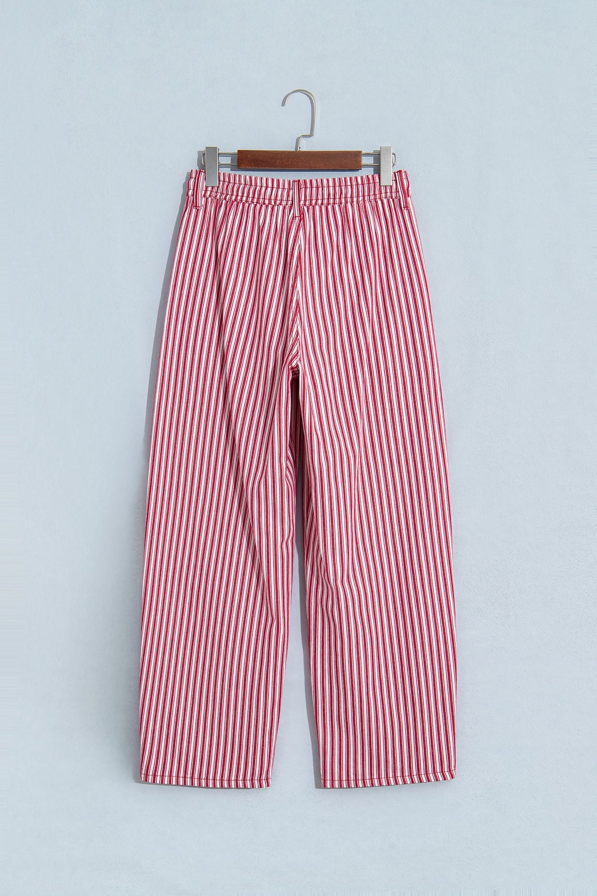 Red Stripe Drawstring Casual Loose Pants-Bottoms/Pants & Culotte-[Adult]-[Female]-2022 Online Blue Zone Planet