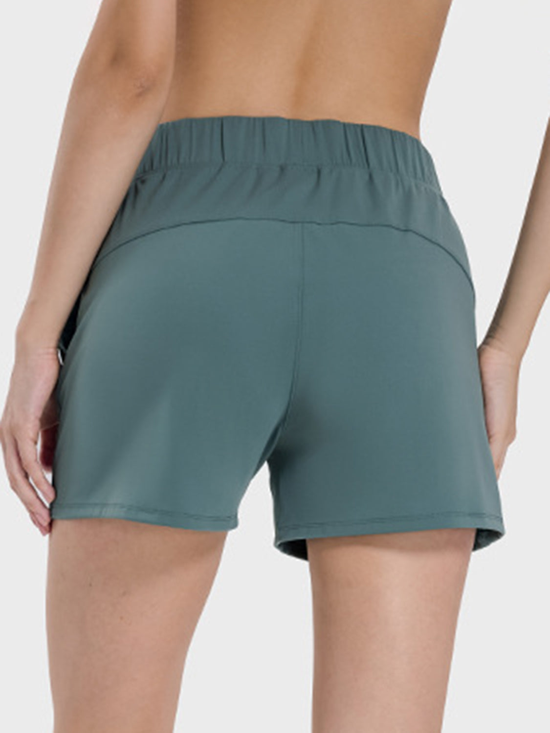 Blue Zone Planet | Elastic Waist Active Shorts-TOPS / DRESSES-[Adult]-[Female]-2022 Online Blue Zone Planet