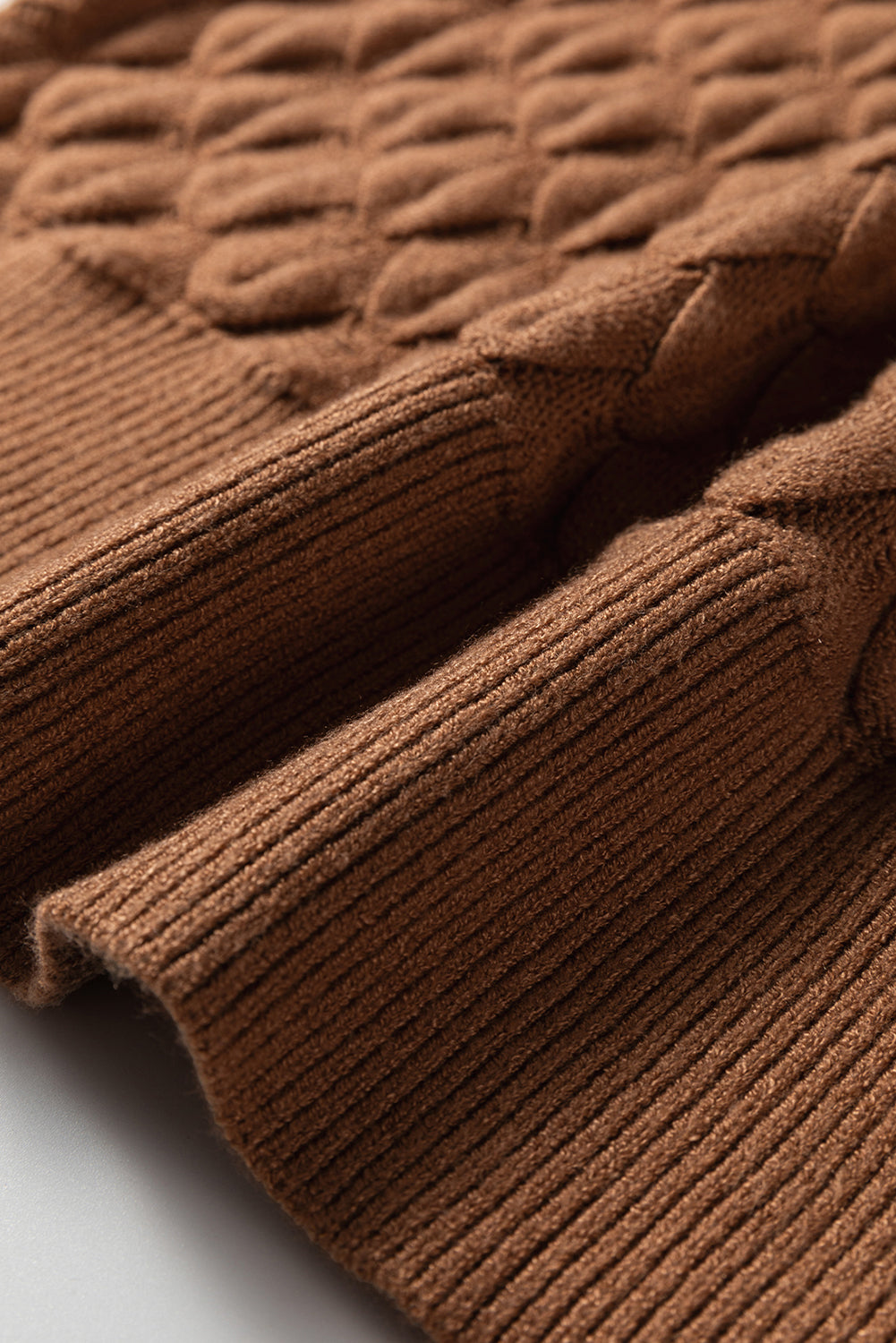 Straw Yellow Fish Scale Textured Knit Ribbed High Neck Short Sleeve Sweater-Sweaters & Cardigans/Short Sleeve Sweaters-[Adult]-[Female]-2022 Online Blue Zone Planet