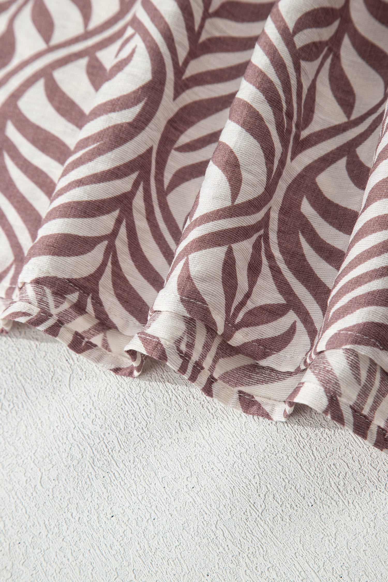 Brown Leaf Print Standing Collar Puff Sleeve Top-Tops/Blouses & Shirts-[Adult]-[Female]-2022 Online Blue Zone Planet