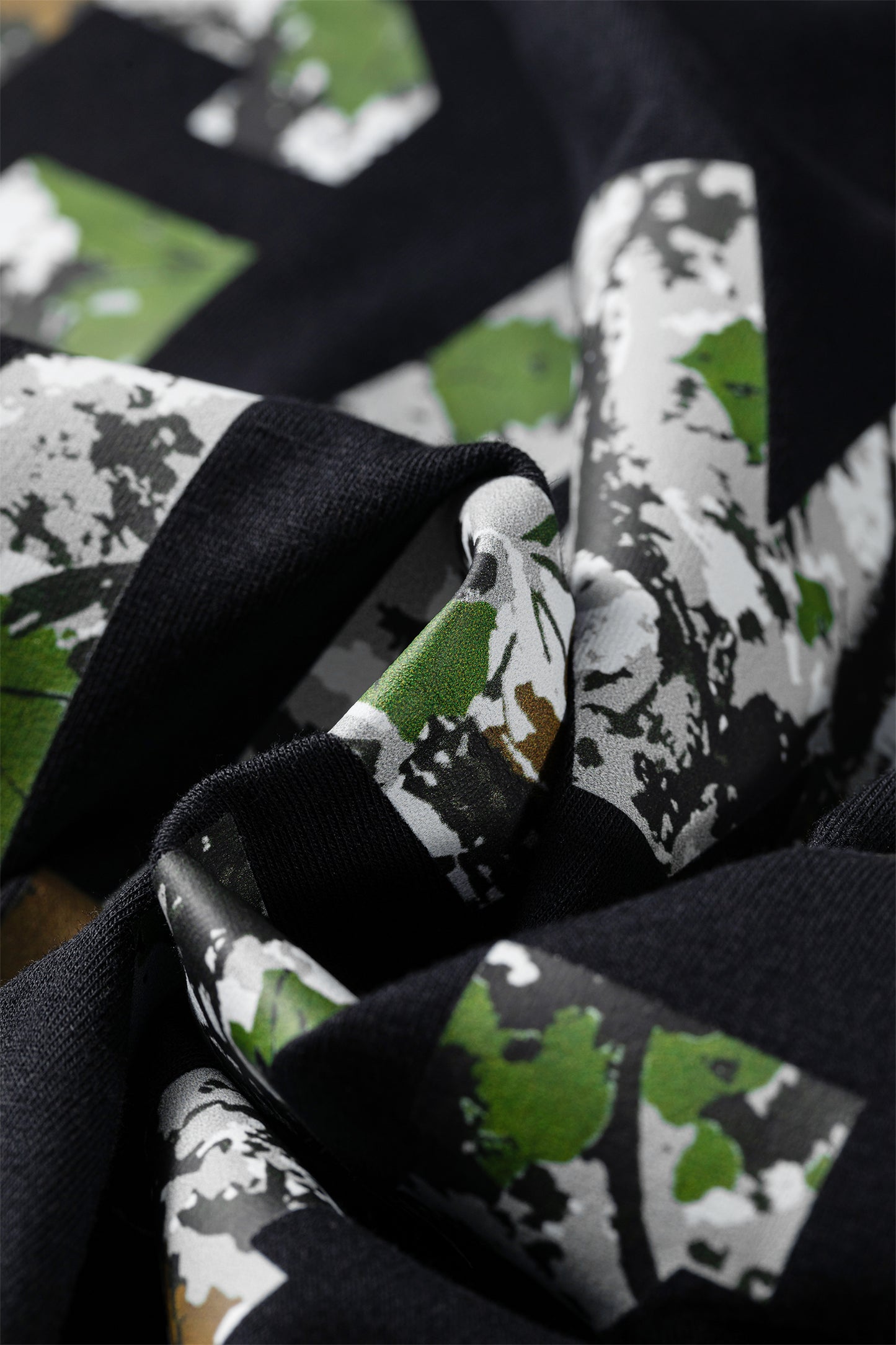 Black Camo Print Game Day Tee Short Sleeve Round Neck Casual T Shirt-Tops/Tops & Tees-[Adult]-[Female]-2022 Online Blue Zone Planet