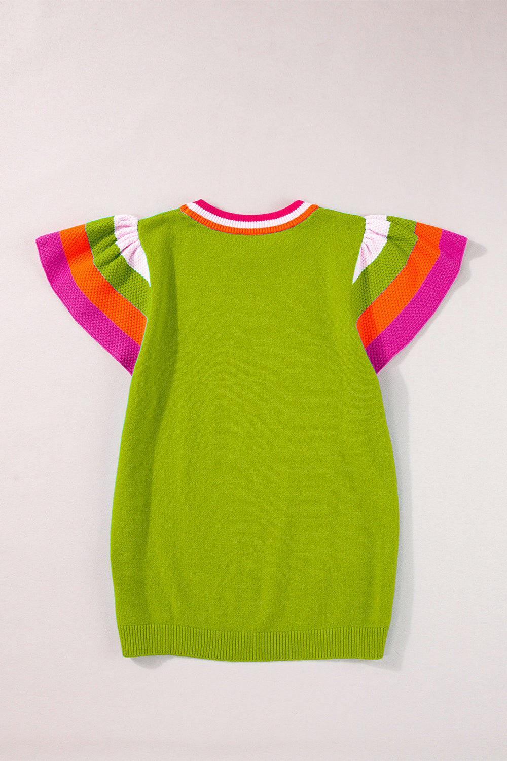 Color Block Round Neck Knit Top-TOPS / DRESSES-[Adult]-[Female]-2022 Online Blue Zone Planet