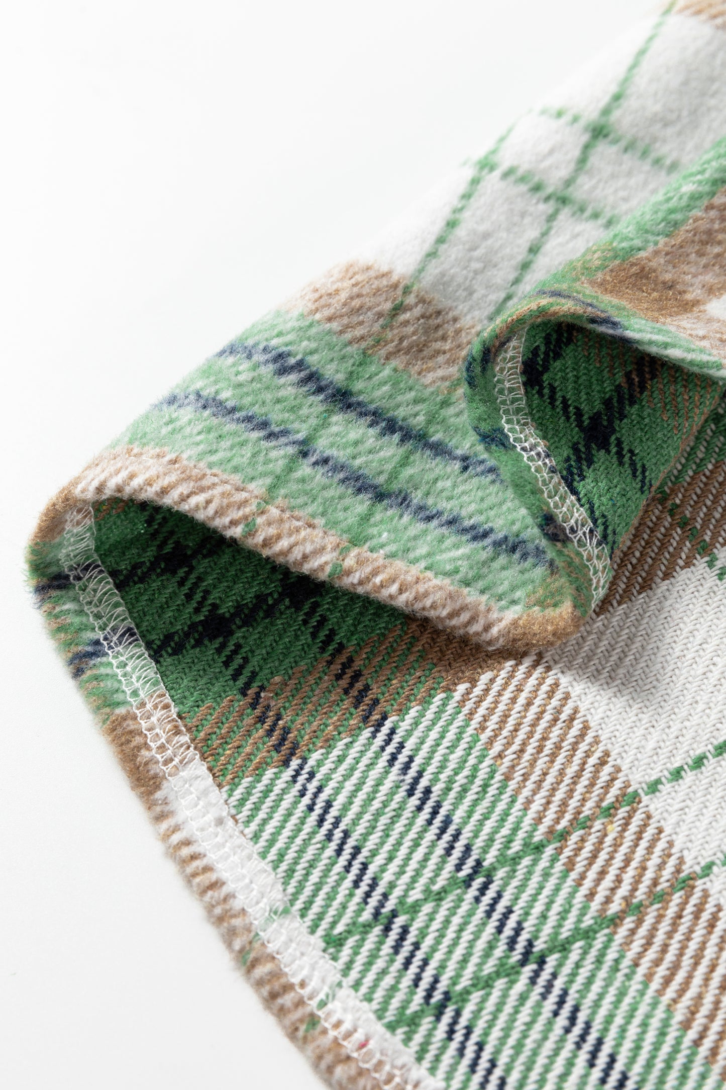 Khaki Christmas Plaid Casual Flannel Shacket-Outerwear/Plaid Shackets-[Adult]-[Female]-2022 Online Blue Zone Planet