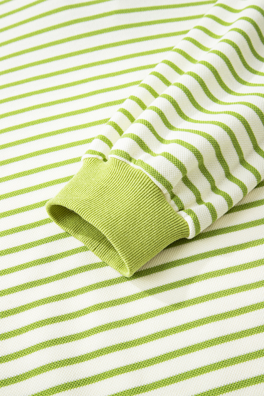 Green Stripe Collared V Neck Drop Shoulder Pullover and Skort 2pcs Outfit-Two Piece Sets/Two Piece Dresses-[Adult]-[Female]-2022 Online Blue Zone Planet