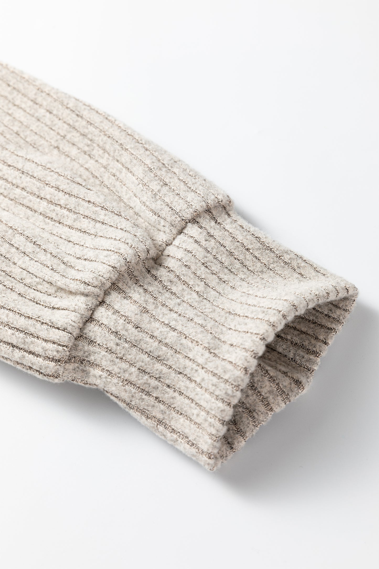 Simply Taupe Plus Size Ribbed Knit Kangaroo Pocket Henley Long Sleeve Top-Plus Size/Plus Size Tops/Plus Size Long Sleeve Tops-[Adult]-[Female]-2022 Online Blue Zone Planet