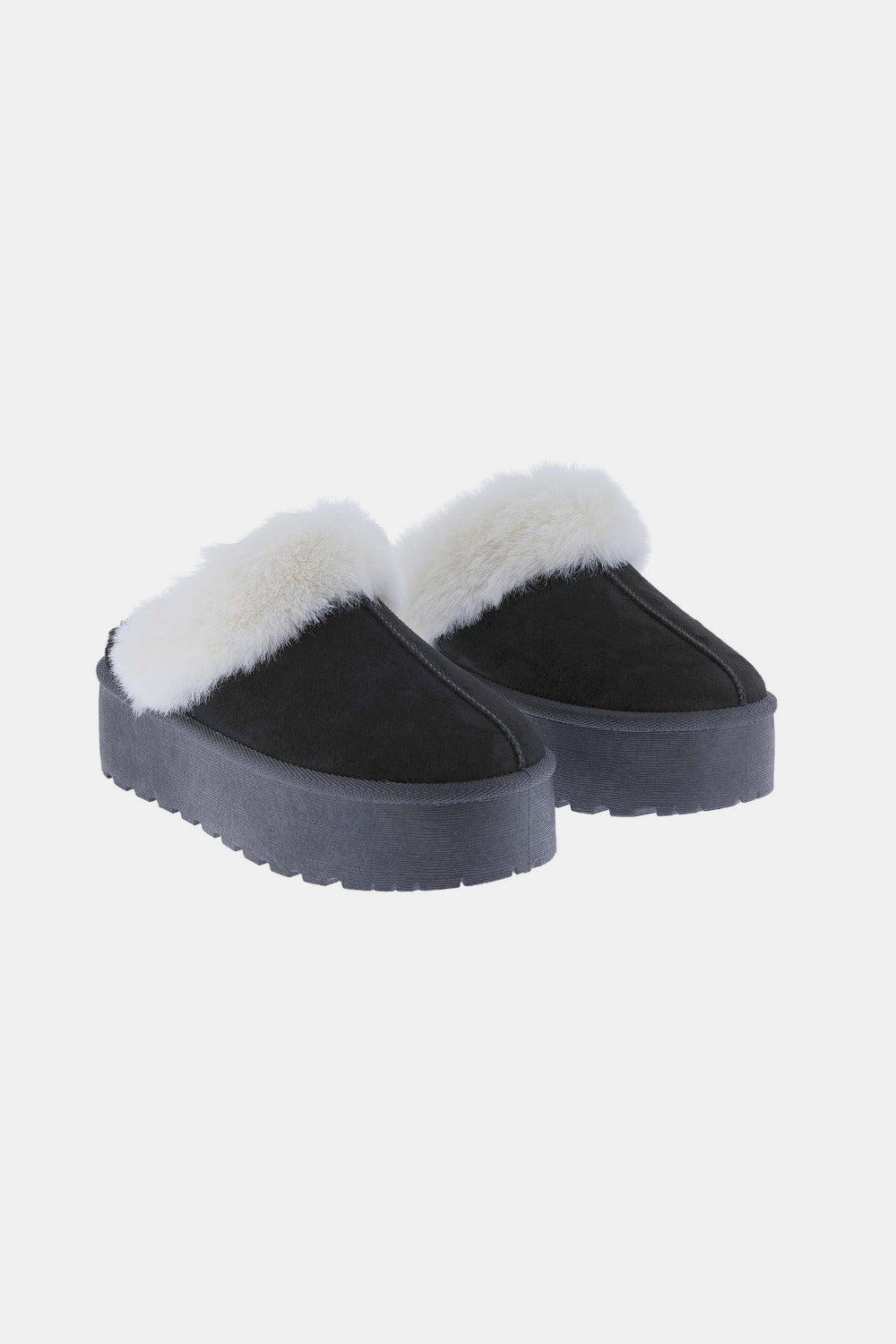 Blue Zone Planet | Weeboo Thick Bottom Fur Trim Snow Slippers-SHOES-[Adult]-[Female]-2022 Online Blue Zone Planet