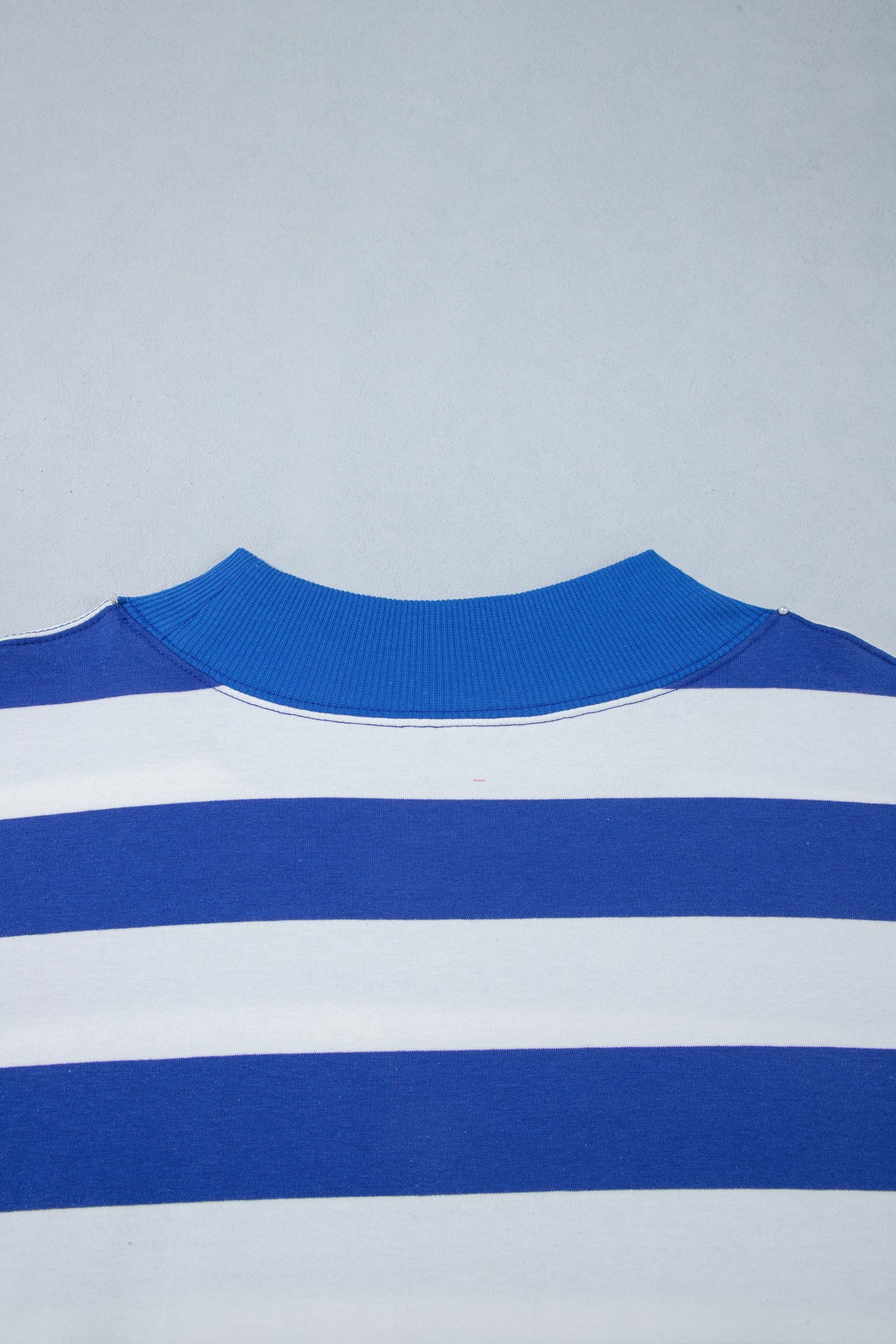 Orange Stripe Ribbed Trim Stand Neck Dropped Shoulder Plus Size Sweatshirt-Plus Size/Plus Size Sweatshirts & Hoodies-[Adult]-[Female]-2022 Online Blue Zone Planet