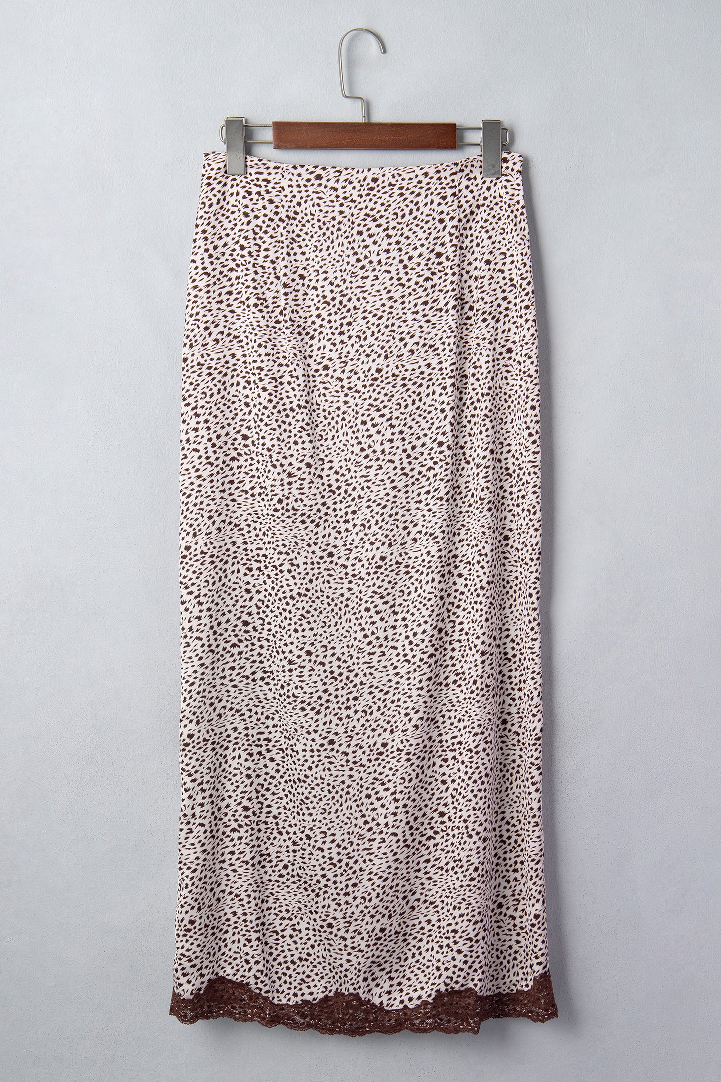 Brown Cheetah Print Trim Split Long Western Skirt-Bottoms/Skirts & Petticoat-[Adult]-[Female]-2022 Online Blue Zone Planet