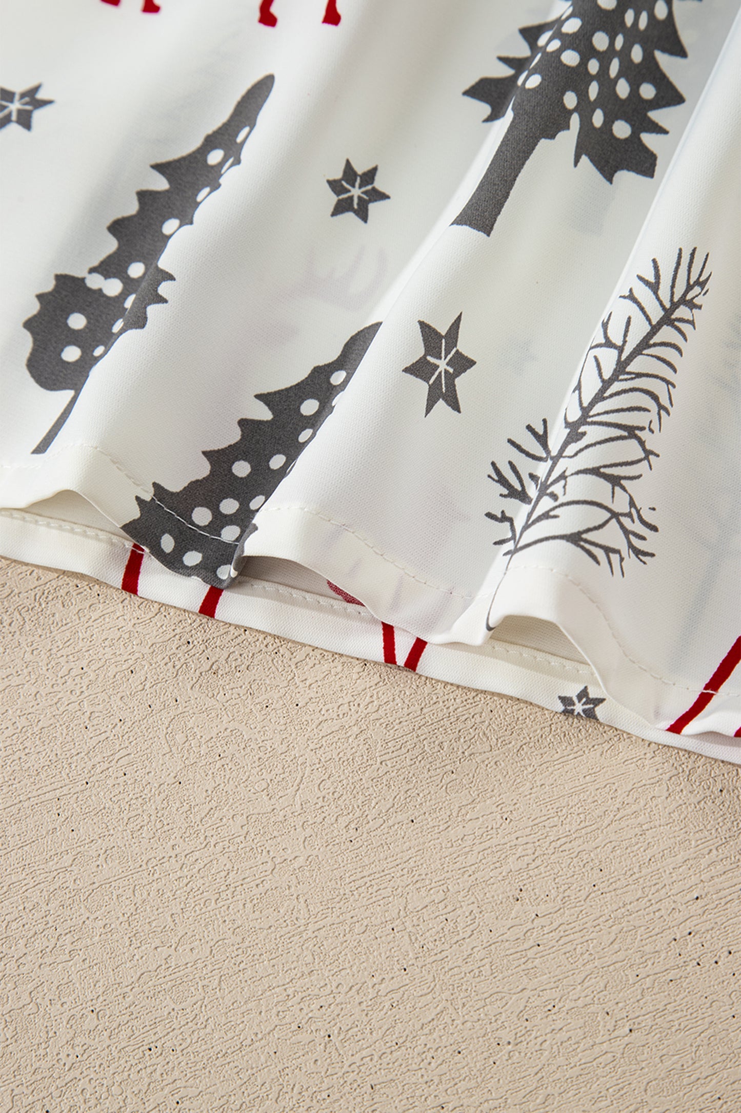 White Christmas Fashion Print Velvet Trim Bow Knot Pajama 2pcs Short Set-Loungewear & Sleepwear/Sleepwear-[Adult]-[Female]-2022 Online Blue Zone Planet