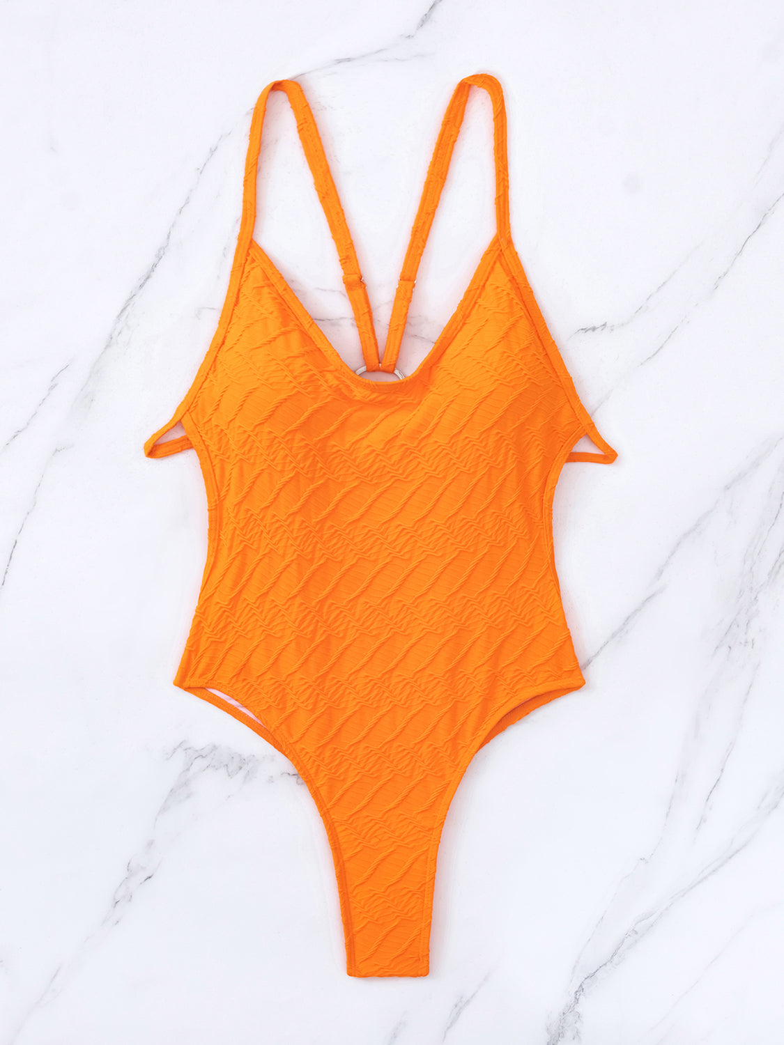 Backless Spaghetti Strap One-Piece Swimwear-TOPS / DRESSES-[Adult]-[Female]-2022 Online Blue Zone Planet