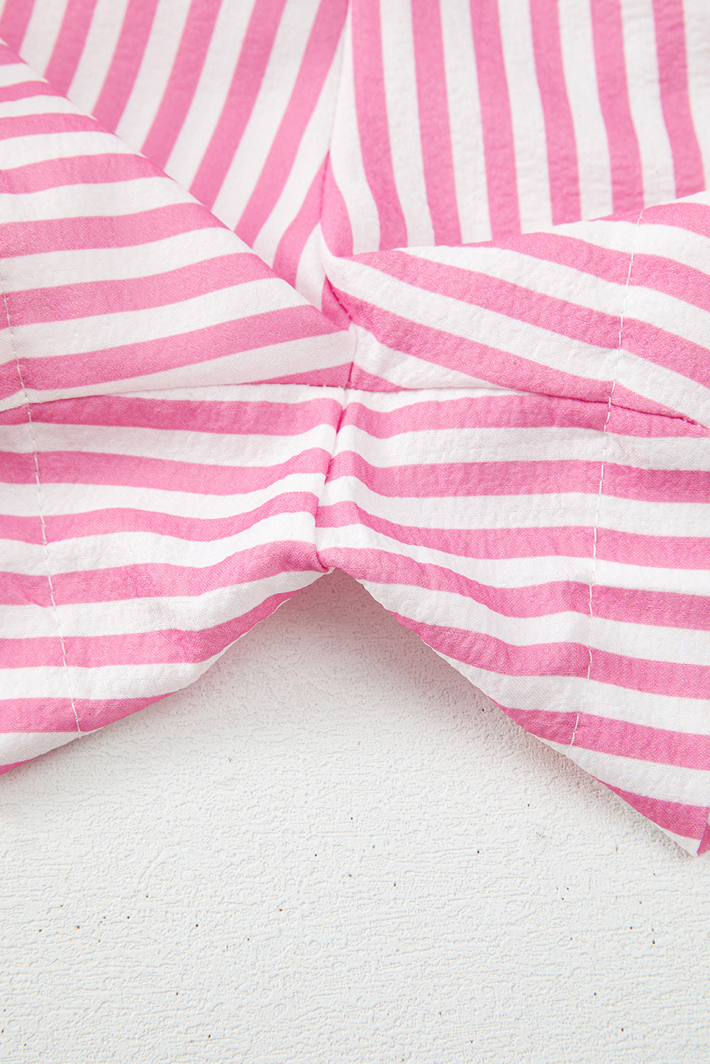 Pink Striped Heart Print Shirt and Shorts Pajama Set-Loungewear Set-[Adult]-[Female]-2022 Online Blue Zone Planet