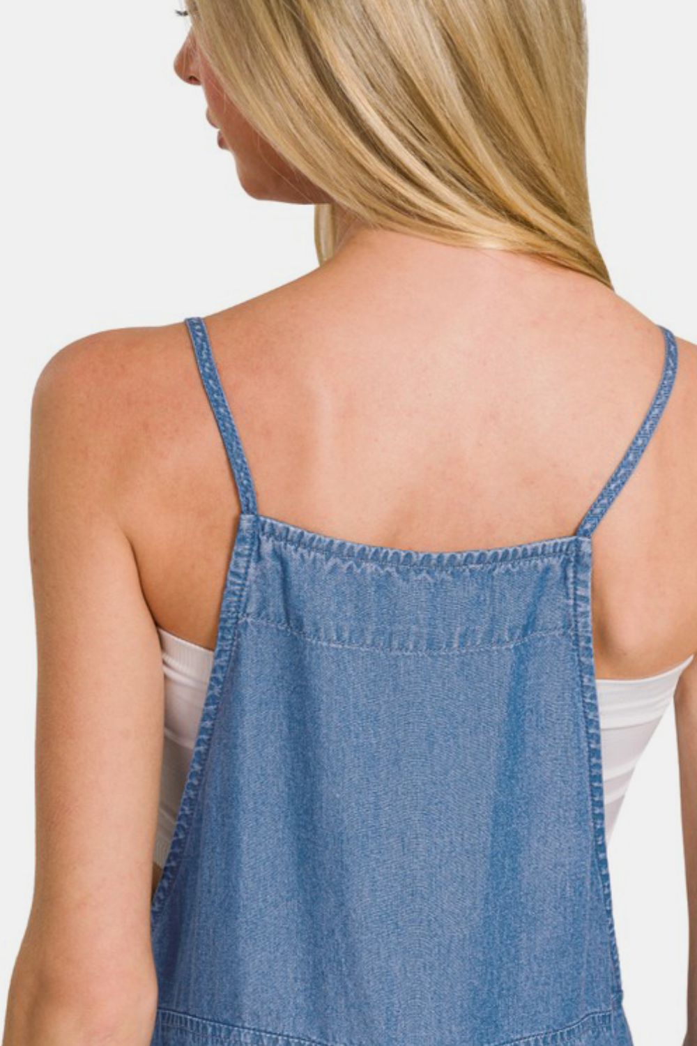 Zenana Washed Adjustable Strap Wide Leg Denim Overalls-TOPS / DRESSES-[Adult]-[Female]-2022 Online Blue Zone Planet