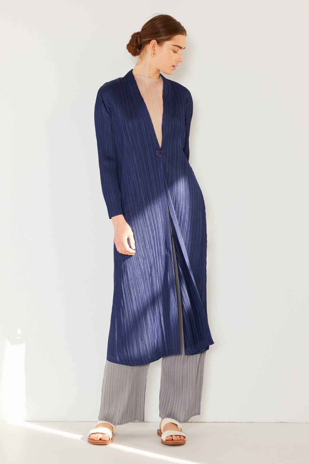 Blue Zone Planet | Marina West Swim Pleated Long Sleeve Cardigan-TOPS / DRESSES-[Adult]-[Female]-2022 Online Blue Zone Planet